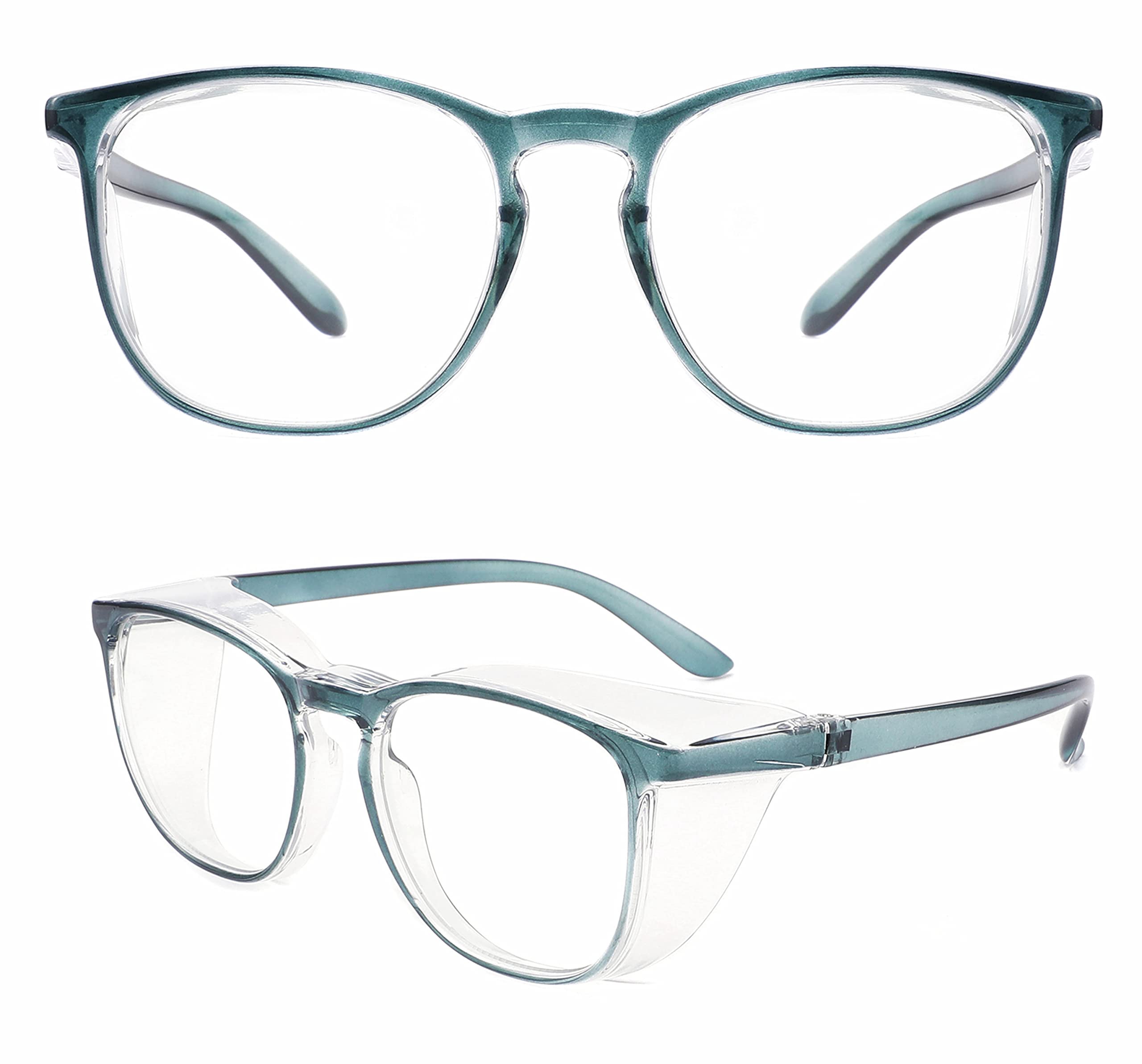 Alsenor Anti Fog Safety Glasses - Blue Light Blocking, UV Protection, Dustproof Protective Eyewear for Men & Women (Blue) - Ideal for Construction, Lab Work & Computer Use