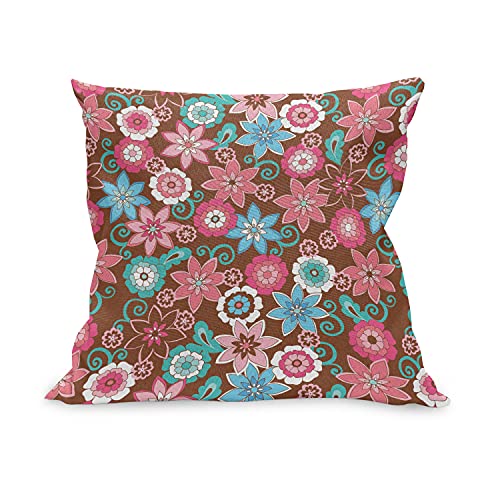 Pink Brown and Teal
