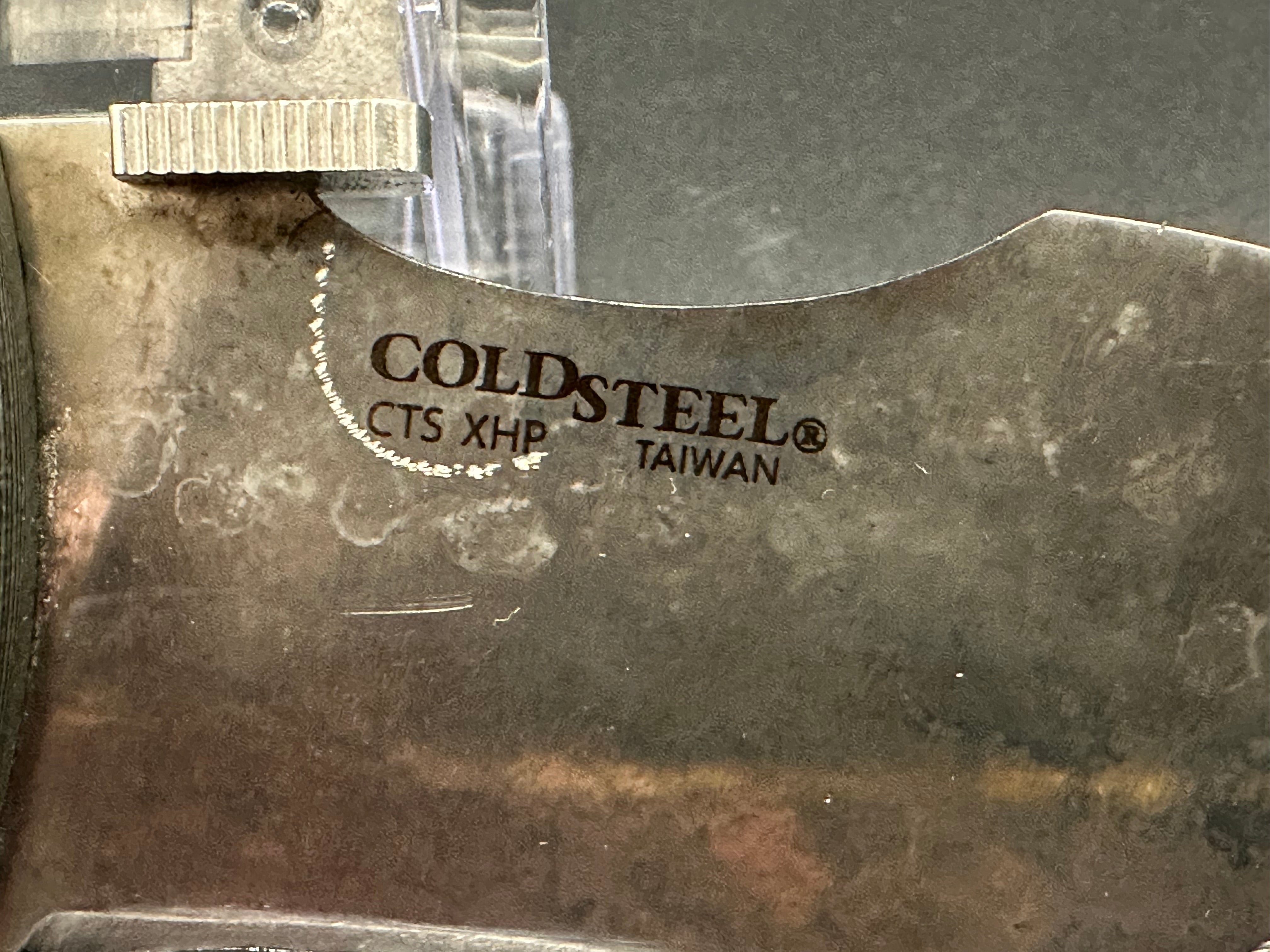 Cold Steel Colossus I CTS XHP Knife - Batwing Grind, Apocalyptic Finish Tactical Folding Knife for Outdoor Survival, Camping & EDC