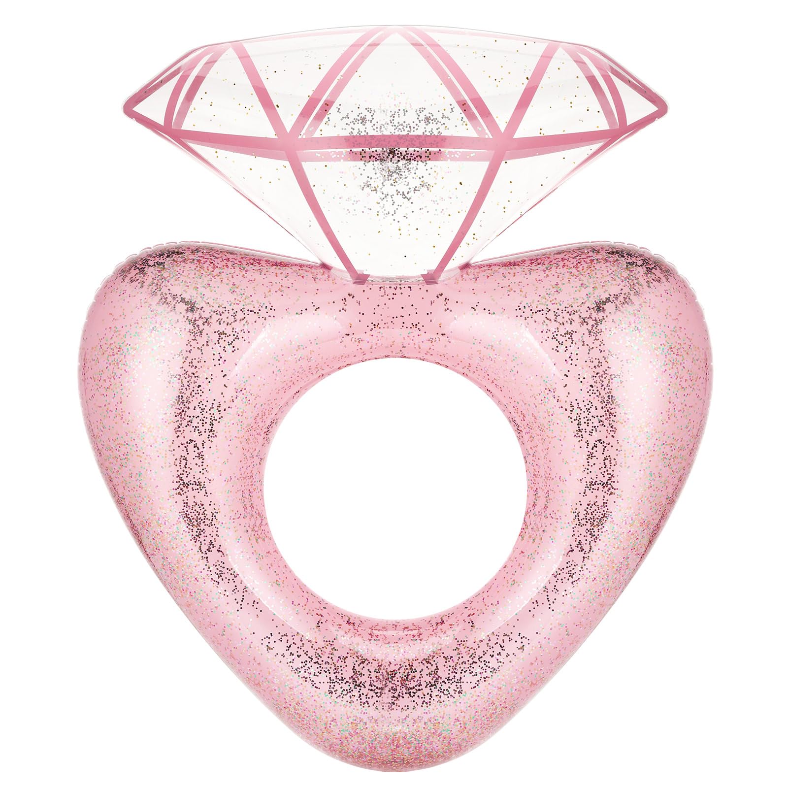 MoKo Inflatable Pool Floats for Adults - Heart Shaped Swim Ring, Summer Swimming Tube, Bachelorette Party Decorations, Beach Wedding Pool Toys, Water Fun Swimming Circle for Pool Party, Girls Day Out