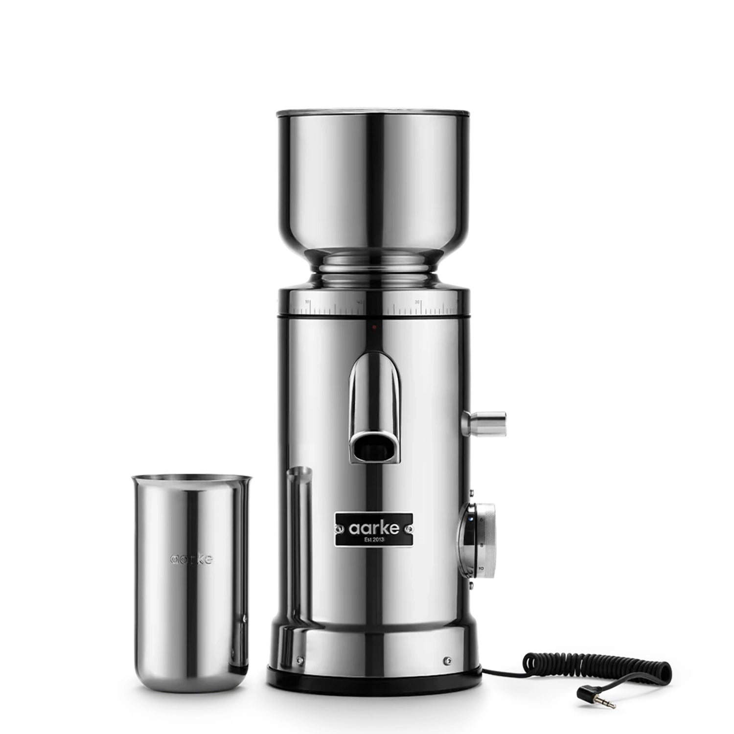 Premium Aarke Flat Burr Coffee Grinder - Stainless Steel Electric Coffee Bean Grinder for Espresso, French Press & Drip Coffee - Perfect for Home Baristas & Coffee Enthusiasts