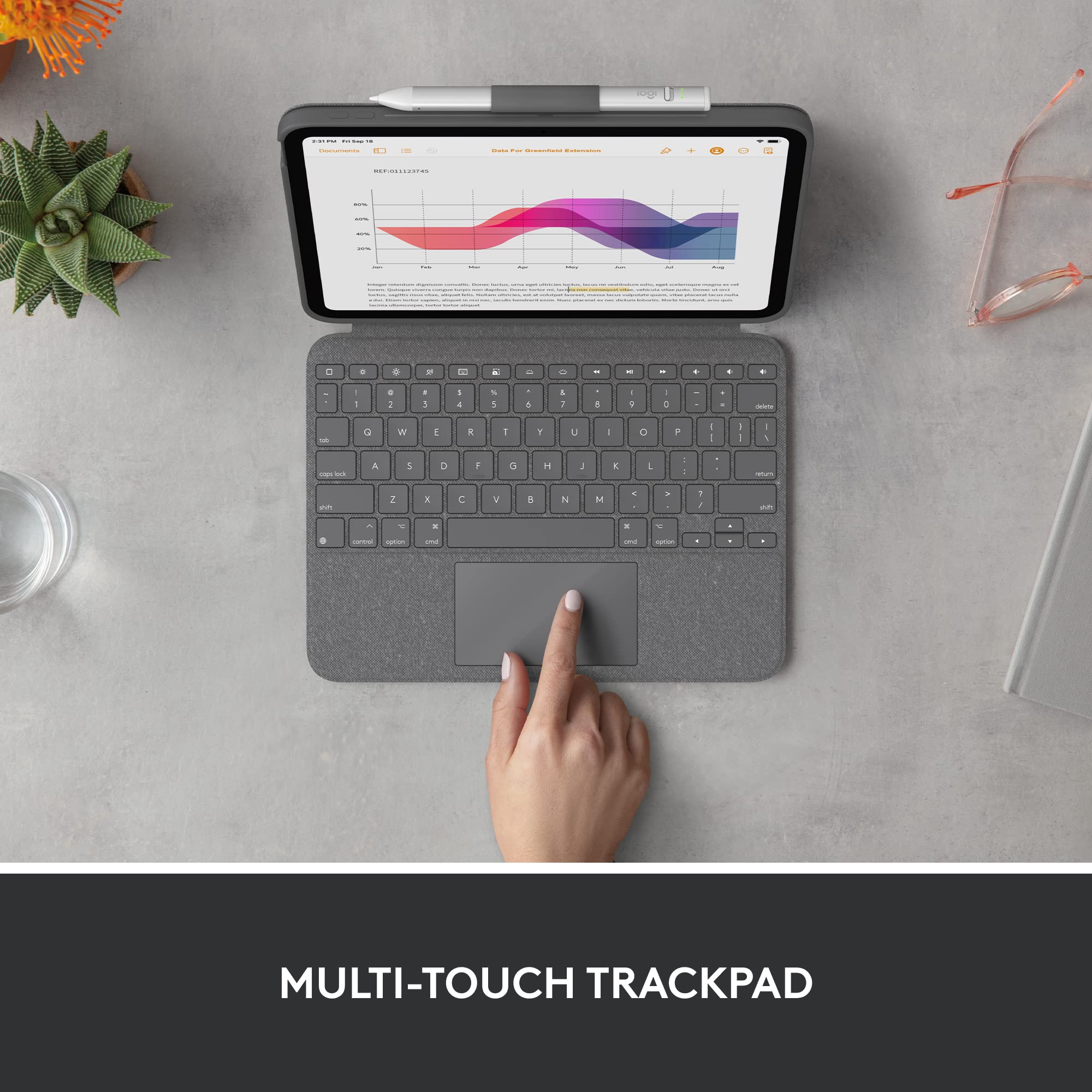 Logitech Combo Touch Keyboard Case for iPad 10th Generation & A16 - Detachable Backlit Keyboard with Trackpad & USB-C Logitech Crayon Digital Pencil - Compatible with iPad 2018 and Newer Models - Perfect for Work, Study, and Creative Drawing
