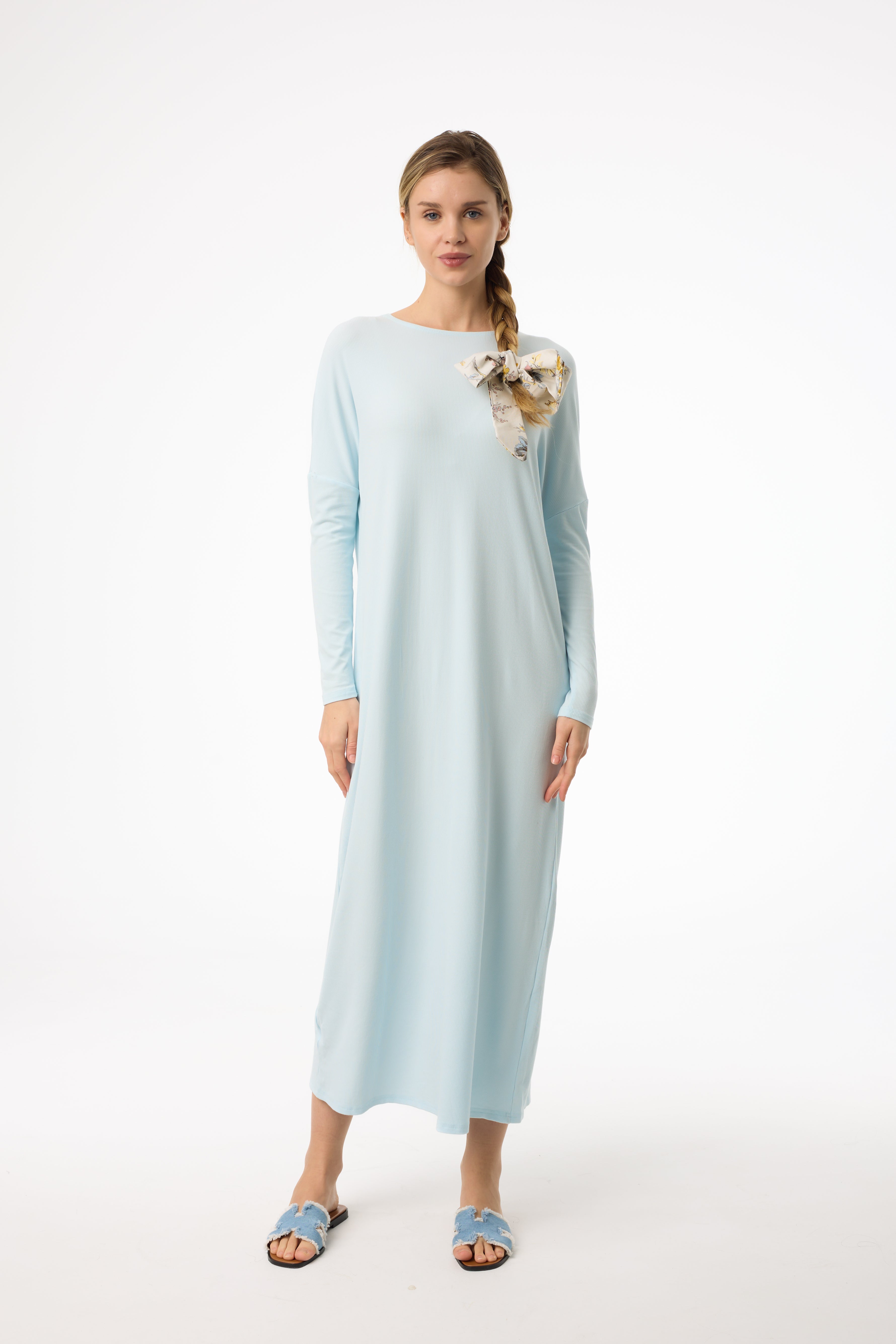 Light Blue Swing Maxi Dress - Flowy Summer Dress for Women - Perfect for Beach, Vacation & Casual Outings