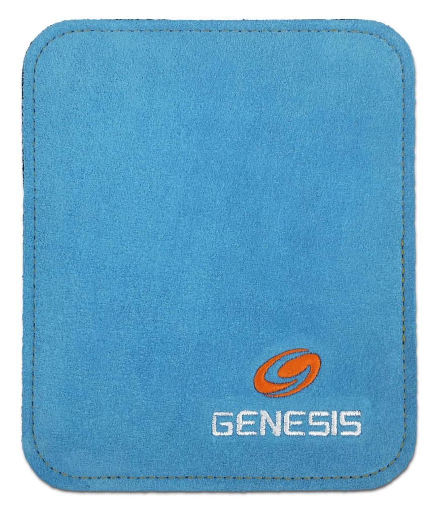 Premium Buffalo Leather Ball Wipe - Genesis Pure Pad in Blue | Durable & Soft Cleaning Cloth for Baseballs, Softballs & Sports Equipment Care