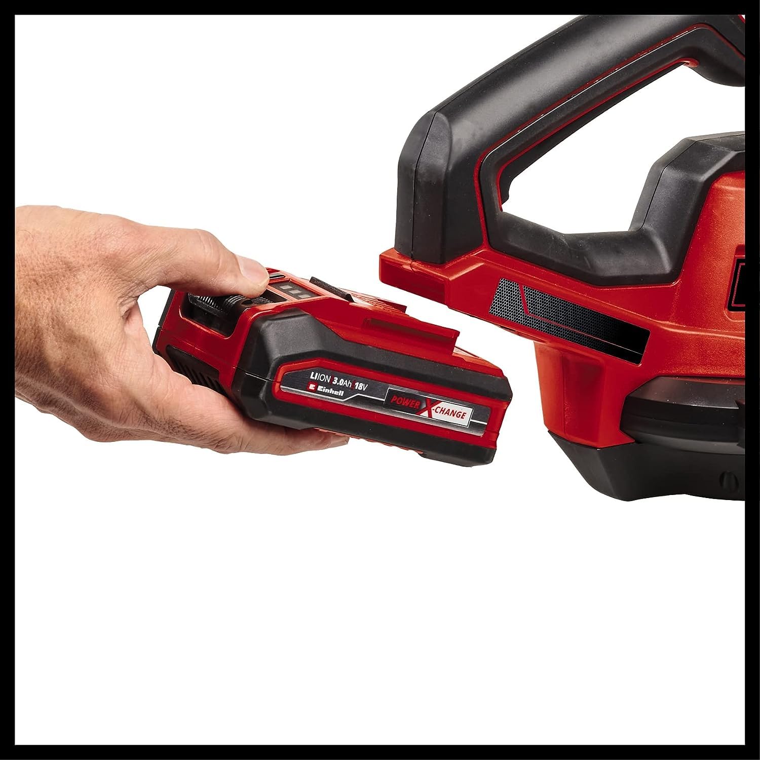 Einhell GE-UB 18/250 Li E-Solo Power X-Change Cordless Leaf Blower - 18V Battery (Not Included), 250 km/h Air Speed, 3-Piece Tube, Electric Speed Control with LED Display - Perfect for Yard Cleanup, Driveway Clearing & Garden Maintenance