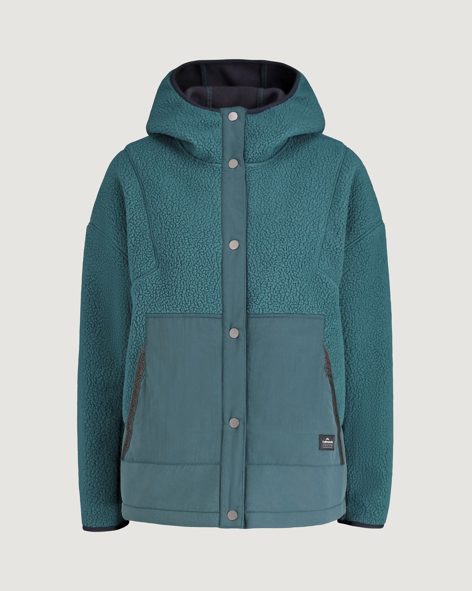 Co Z High Pile Women's Winter Jacket - Soft Fleece Outerwear, Deep Lagoon Blue | Warm Coat for Cold Weather, Outdoor Activities & Casual Wear