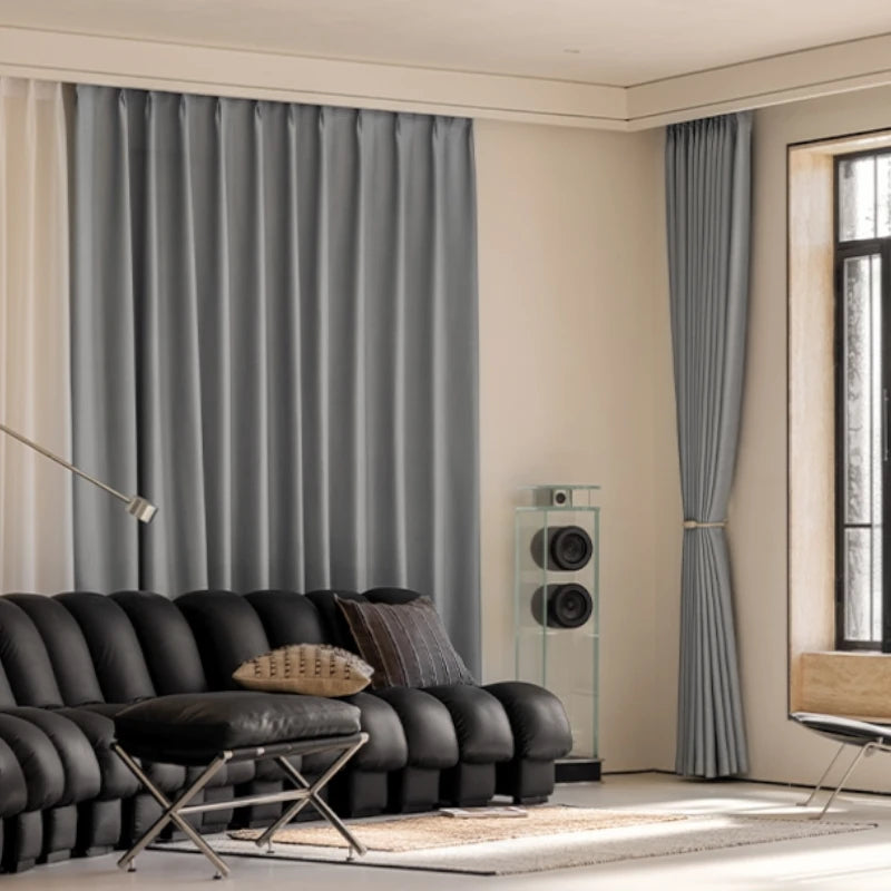 Amina Chenille Blackout Curtains - Thermal Insulated Custom Window Drapes for Bedroom & Living Room - Noise Reducing & Light Blocking for Better Sleep & Privacy