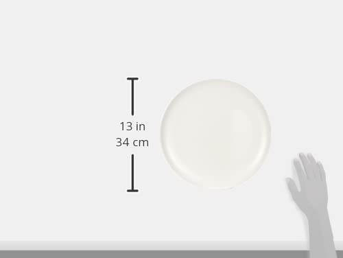 H&H Premiere Set of 6 Opal White Pizza Plates - Durable Dinnerware for Parties, Restaurants & Family Gatherings