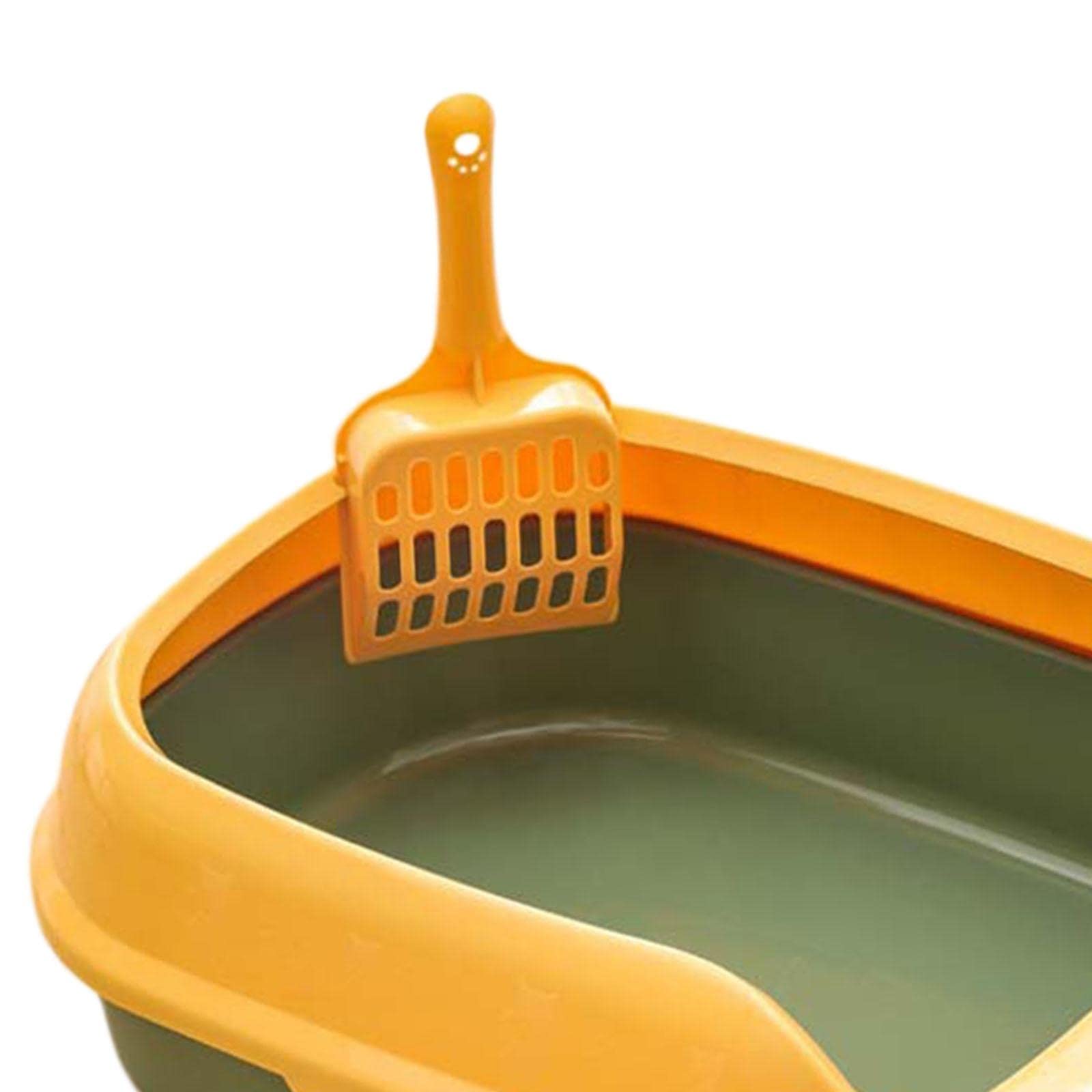 Eco-Friendly Detachable Cat Litter Box with Removable Rim - Portable PP Plastic Litter Tray for Kittens & Adult Cats - Perfect for Home, Travel & Small Spaces (Green)
