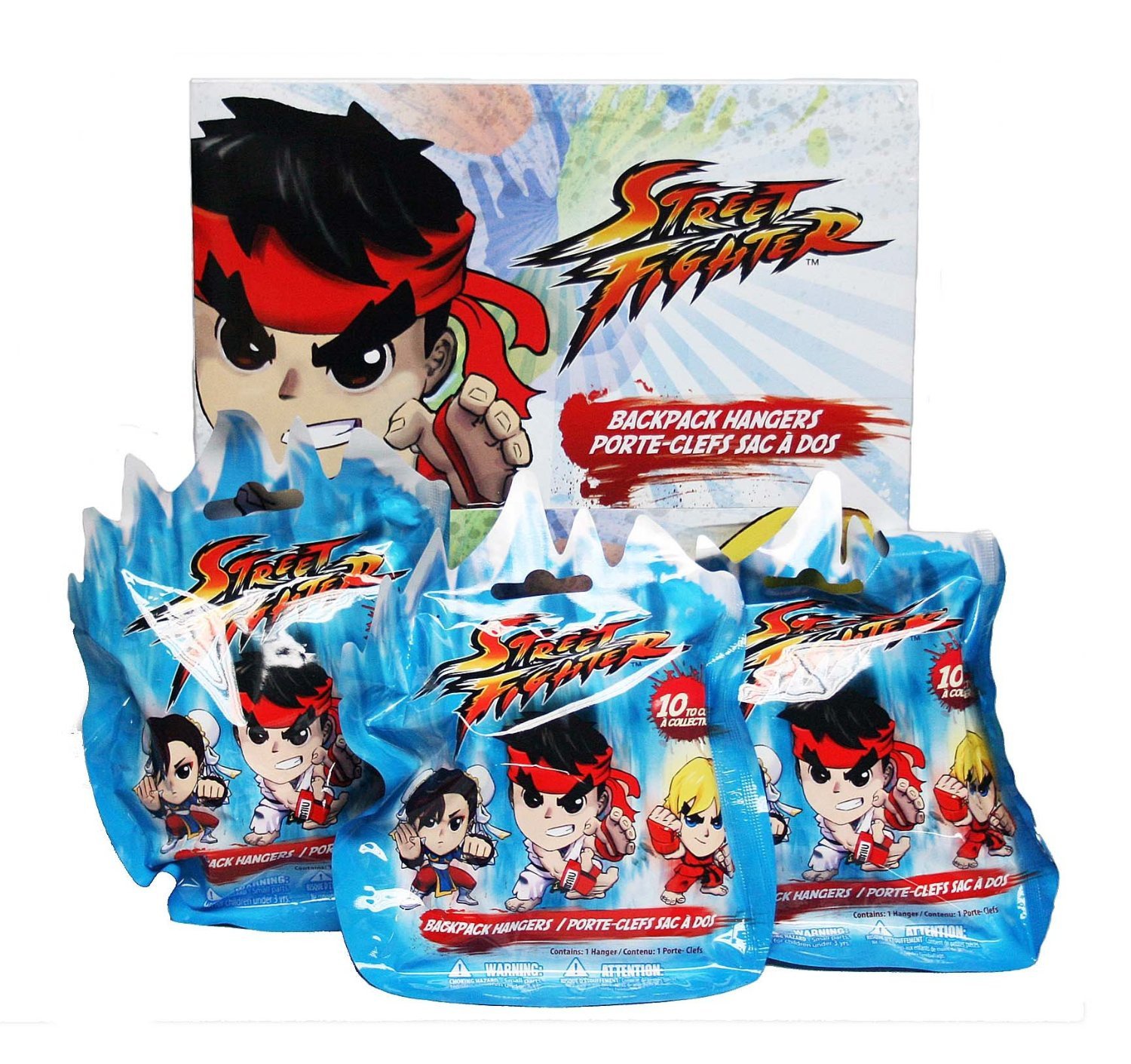 Capcom 3-Pack Backpack Hanger Blind Bags - Fun Mystery Collectibles for School, Travel & Gaming Fans
