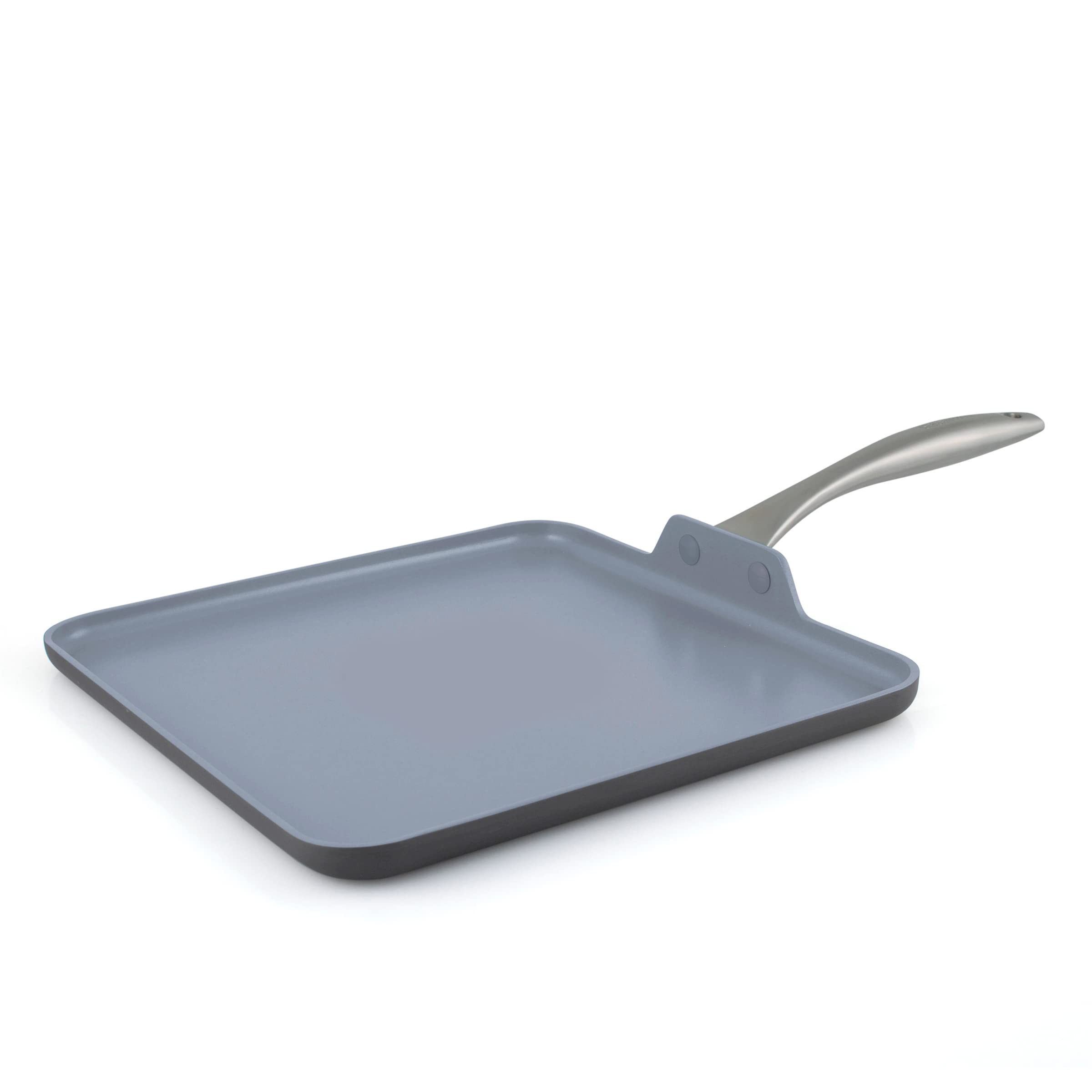 GreenPan Lima Hard Anodized 11-Inch Square Griddle Pan - Ceramic Nonstick Cookware, PFOA & PFAS-Free, Oven & Broiler Safe with Stainless Steel Handle - Perfect for Eggs, Omelets, Pancakes & Grilling - Ideal for Stovetop, Induction & Outdoor Cooking