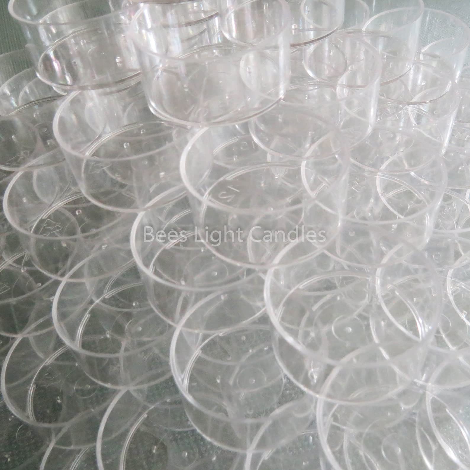 1000 Clear Polycarbonate Tealight Cups - Bulk Candle Holders for Tea Lights, DIY Candle Making Supplies & Party Decorations - Perfect for Weddings, Home Decor, and Events