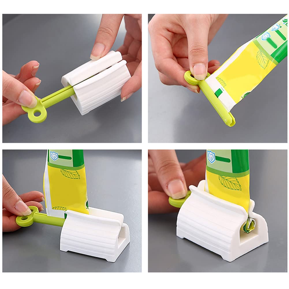 3-Pack Rotating Toothpaste Squeezer - Plastic Toothpaste Dispenser & Tube Roller for Bathroom & Kitchen Organization - Save Toothpaste & Cream - Perfect for Travel, Camping & Home Use