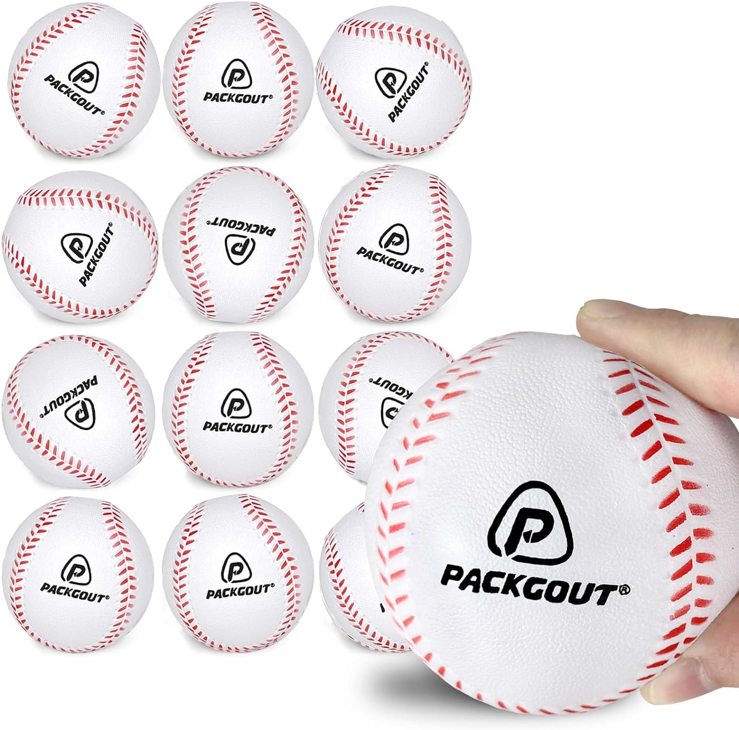 Soft Foam Baseballs for Kids & Teens - Safe Training Balls for Hitting Practice, T-Ball Replacement | Perfect for Backyard Games, Baseball Drills & Youth League Practice