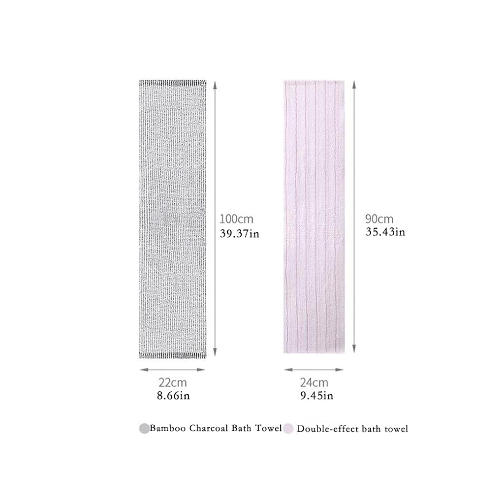 Exfoliating Washcloth for Body Scrub - 2 Pack Polyester Fiber Shower Towel & Back Scrubber - Gentle Exfoliation for Smooth Skin - Perfect for Bath, Shower & Spa Days