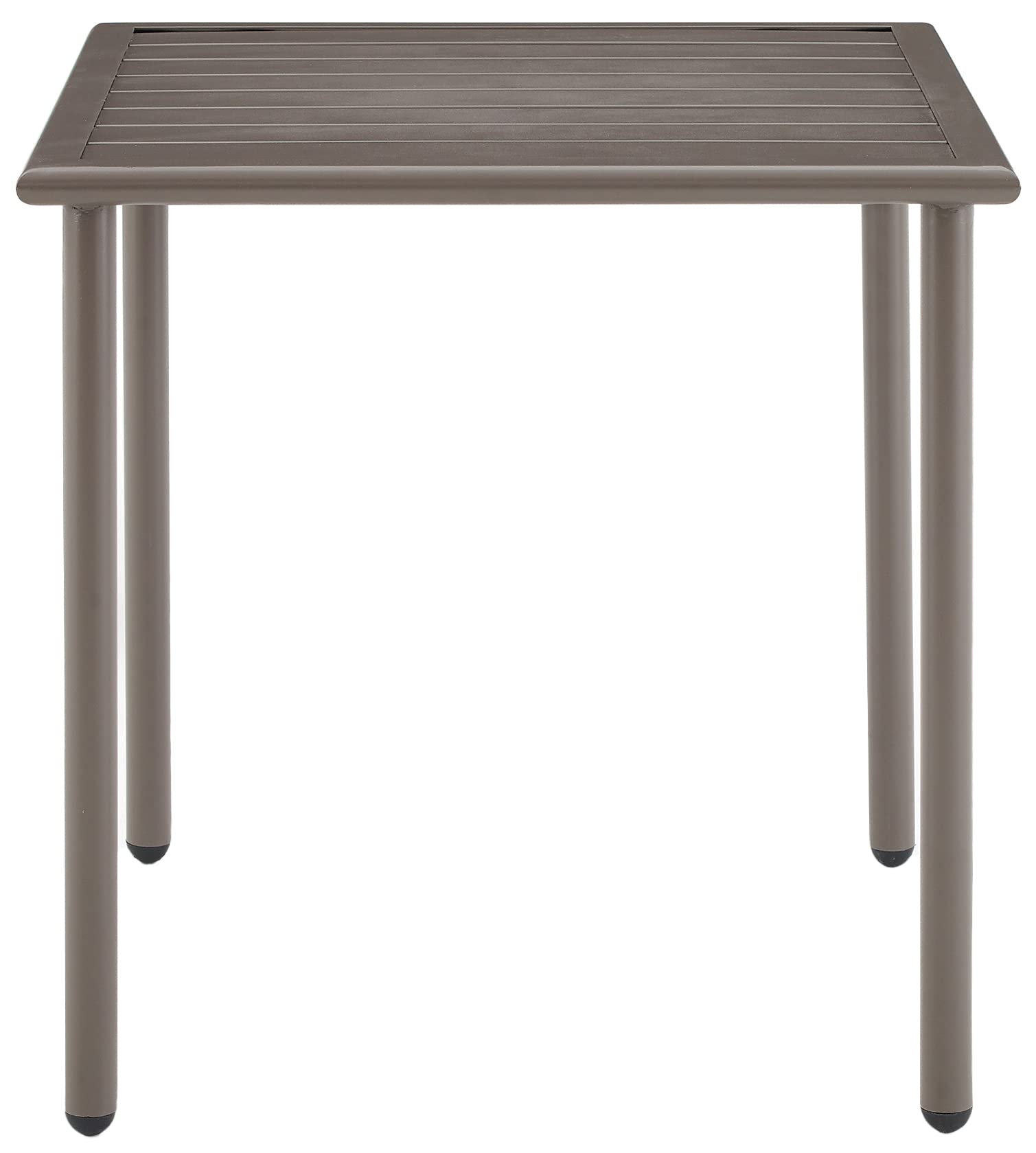 Crosley Cali Bay Weather-Resistant Metal Outdoor Side Table - Light Brown Patio, Deck, Porch Furniture | Perfect for Outdoor Dining, Poolside Lounging & Garden Decor
