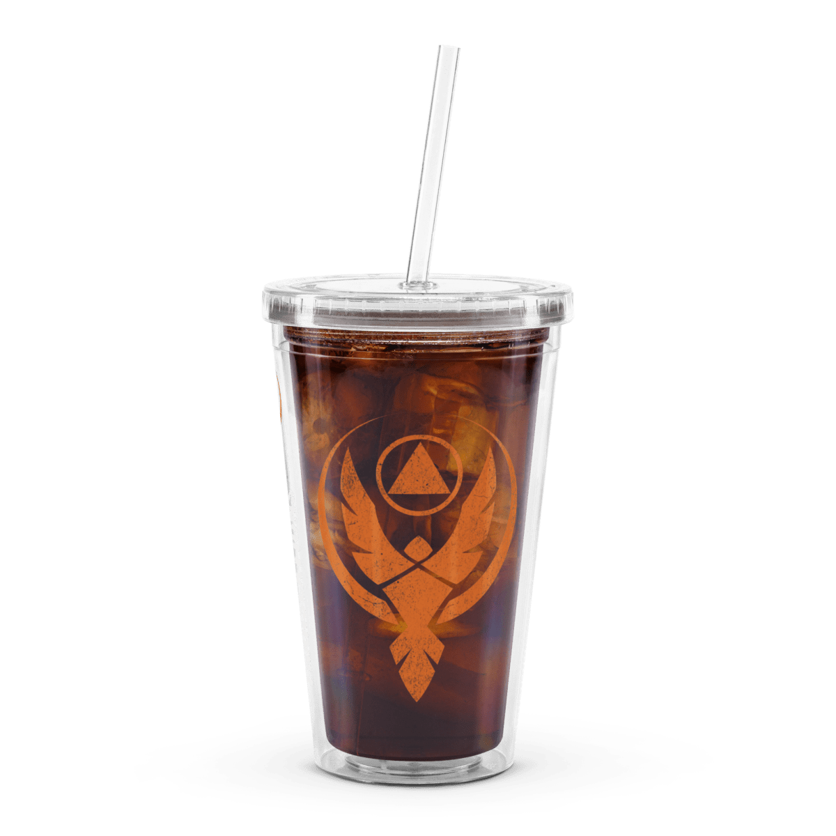 Sober Translations Vol. 4 - 16 oz Clear Insulated Tumbler with Straw & Lid - Perfect for Iced Coffee, Smoothies and Cold Drinks On The Go