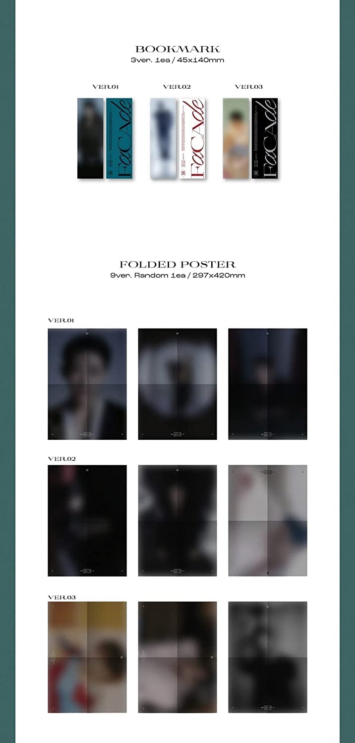 DREAMUS Monsta X Wonho Facade 3rd Mini Album Set - 3 Versions with CD, 96p PhotoBook, PhotoCard, Bookmark & Poster | K-Pop Collectors Edition | Perfect for Fans, Gifts & Music Enthusiasts