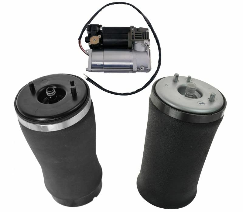 BMW X5 Rear Air Suspension Kit - 3 Piece Air Springs & Compressor Assembly | Heavy Duty Replacement for Off-Roading, Towing & Smooth Ride | Fits 2000-2023 X5 Models