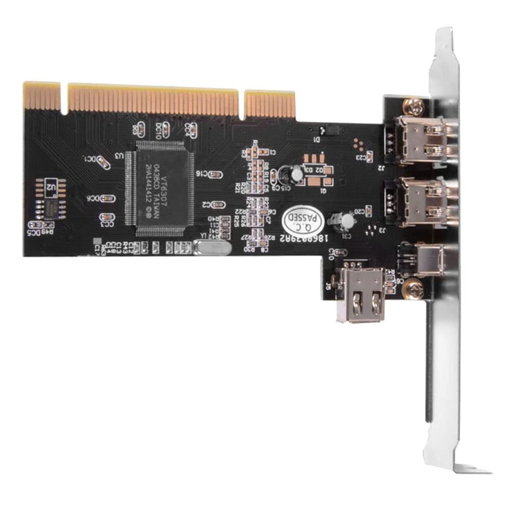 1pcs PCI 4 Ports Firewire IEEE 1394 1394A 4/6 Pin Controller Card Adapter - High-Speed Data Transfer for Video Editing, Audio Production & External Storage Devices