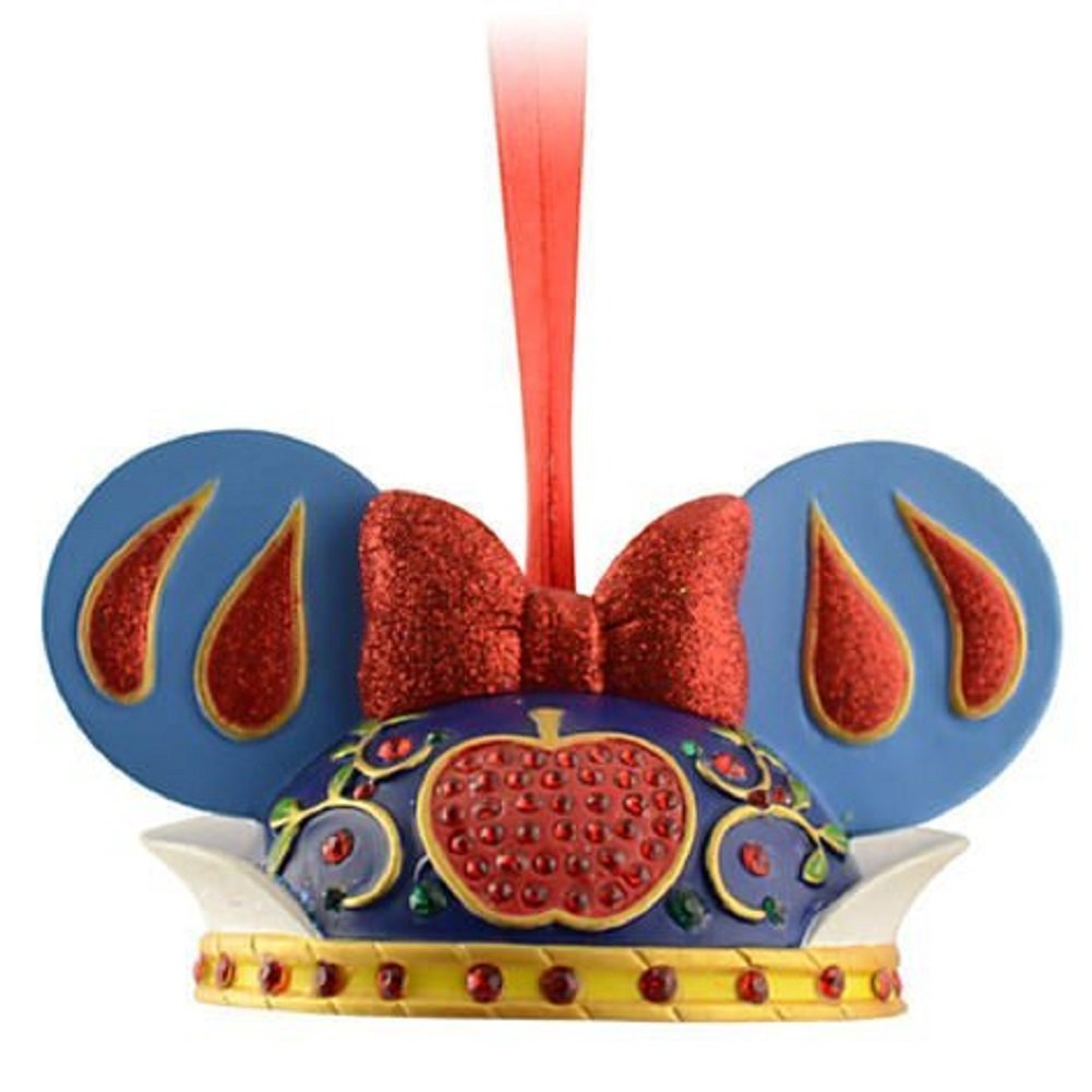 Disney Snow White Mickey Mouse Ears Hat Ornament - Christmas Tree Decor, Disney Princess Party Accessory, Collectible Disney Memorabilia for Fans and Kids