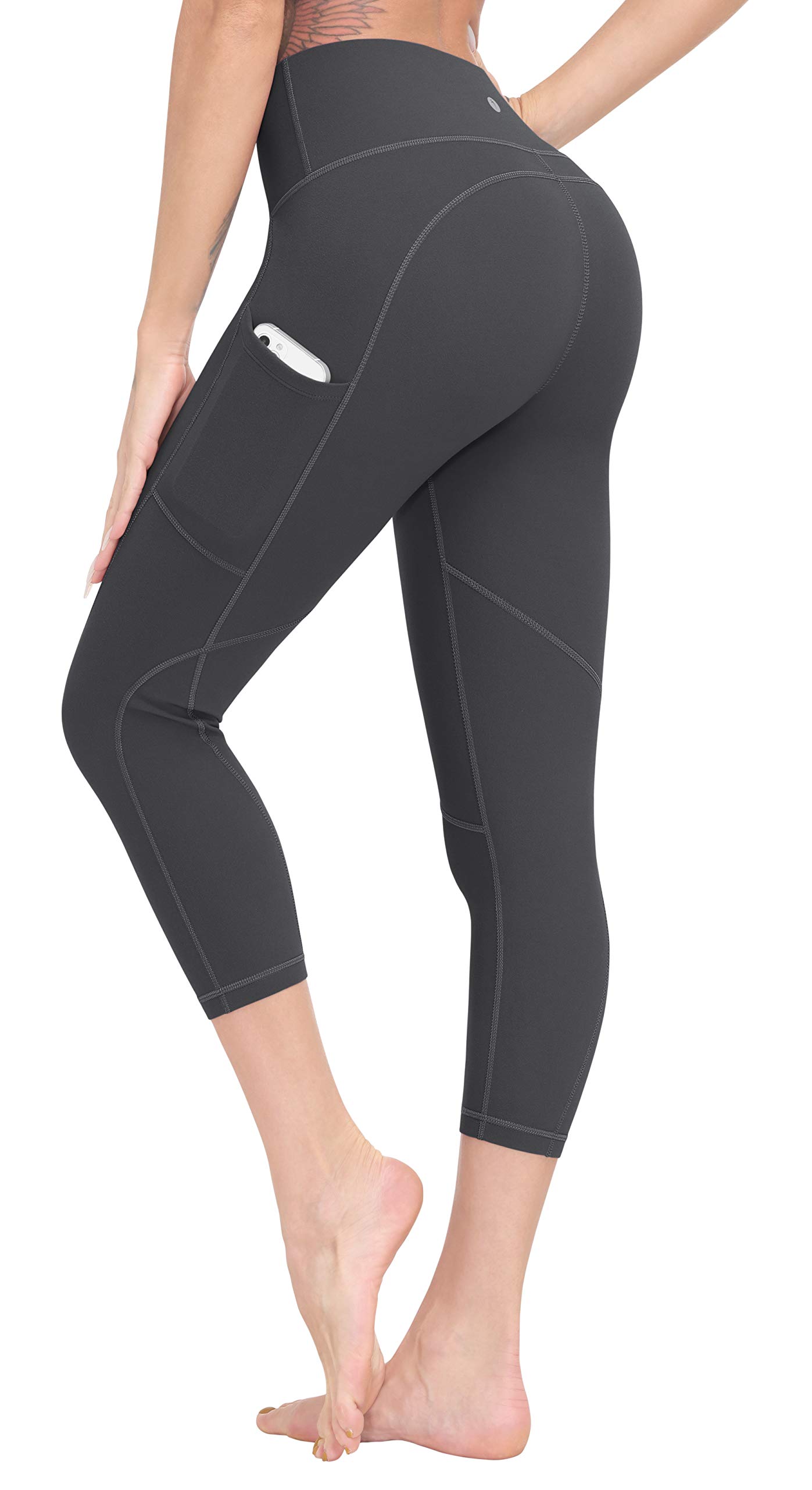 Espidoo High Waisted Yoga Pants for Women - Tummy Control Workout Leggings with Pockets, 4-Way Stretch - Perfect for Gym, Running, Pilates & Lounge Wear