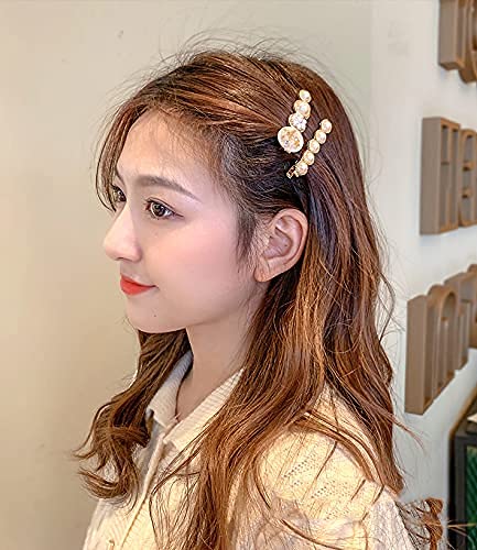 Stylish Pearl Hair Claw Clips for Women & Girls - Large Hair Clips for Thick or Thin Hair - Sparkling Hair Accessories & Barrettes - Perfect for Birthday Gifts, Weddings, Parties & Everyday Styling