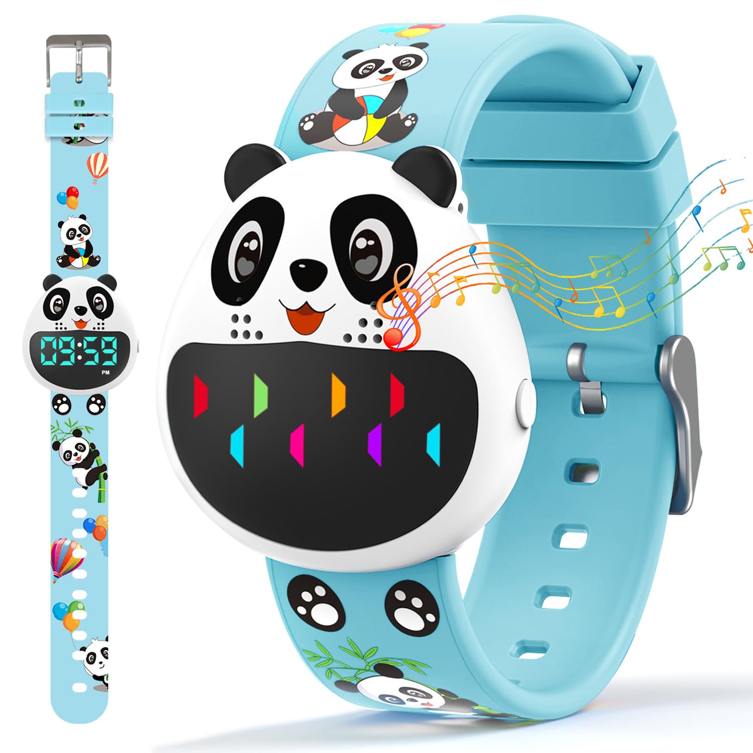 Potty Training Watch Timer for Toddlers - USB Rechargeable Potty Alarm with Countdown, Flashing Lights & Music - Waterproof Kids Toilet Training Watch for Boys & Girls (Blue) - Perfect for Daycare, Travel & Home Use