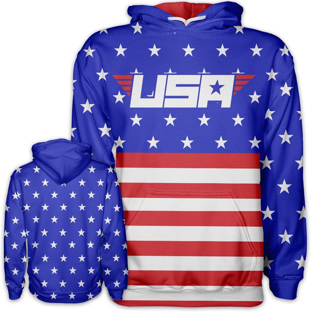 Greater Half Hoodie - USA America Hoodie Shirt for Men & Women (S-XXXXL) | Comfortable Pullover Sweatshirt for Casual Wear, Street Style & Outdoor Activities