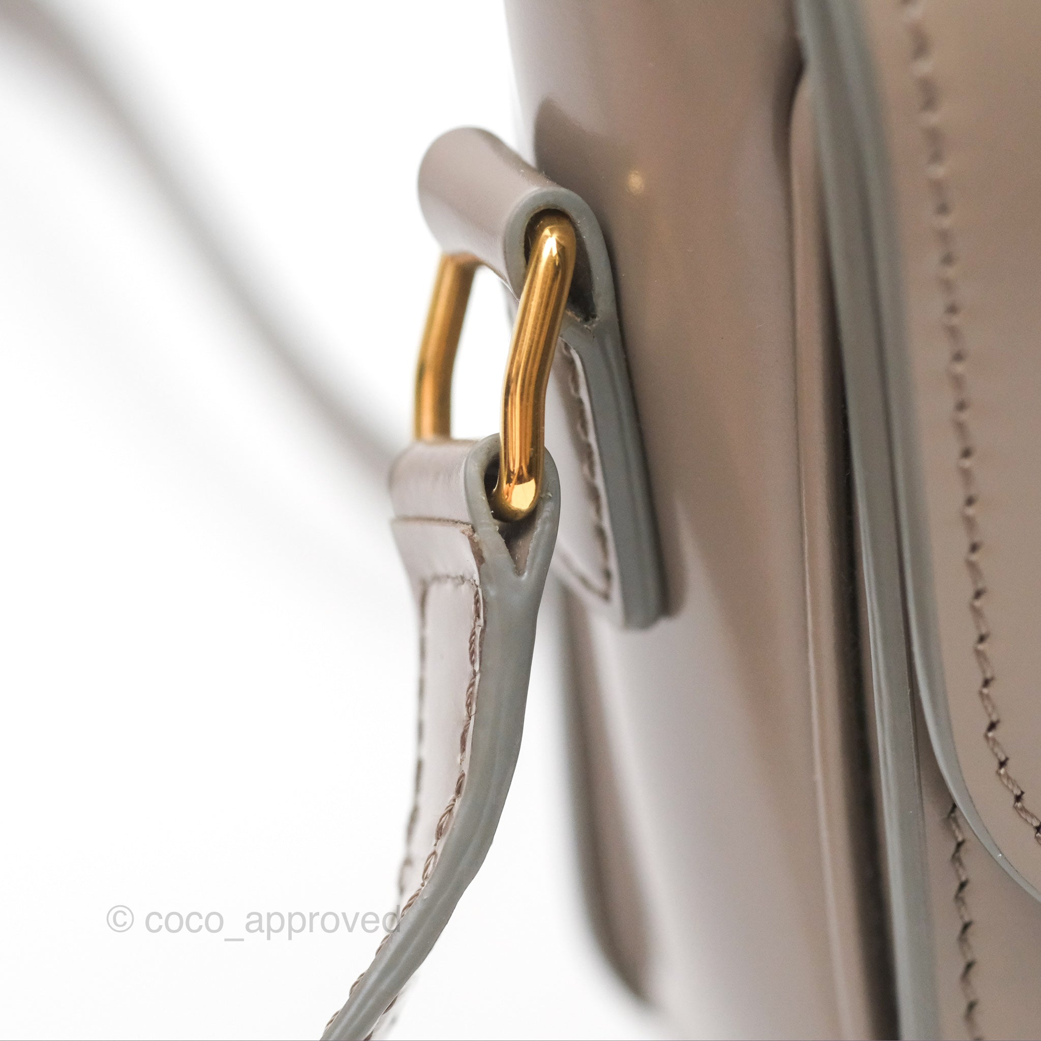 Celine Teen Triomphe Bag in Shiny Calfskin Leather with Pebble Gold Hardware - Perfect for Work, Travel & Evening Events