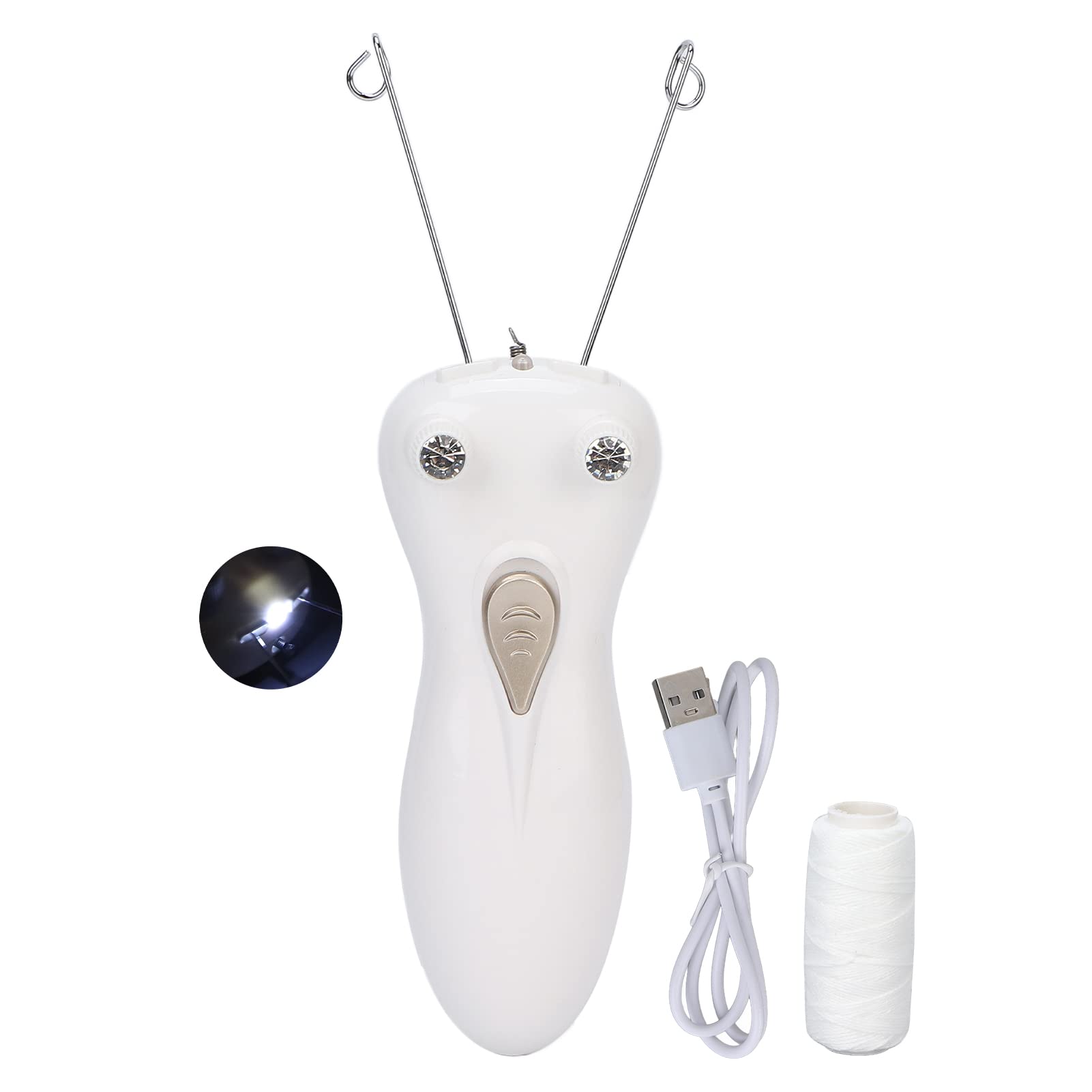 Professional Threader Hair Removal Tool for Women - Facial Hair Remover, Eyebrow Threading & Body Hair Shaver for Face, Arms, Legs, Back | Smooth Skin at Home & Salon | Cotton Thread Included