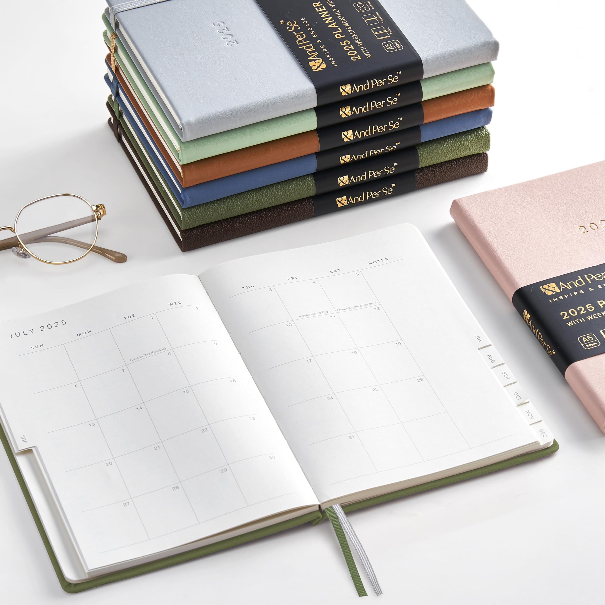 2025 Daily Weekly Monthly Planner - A5 Size 5.7