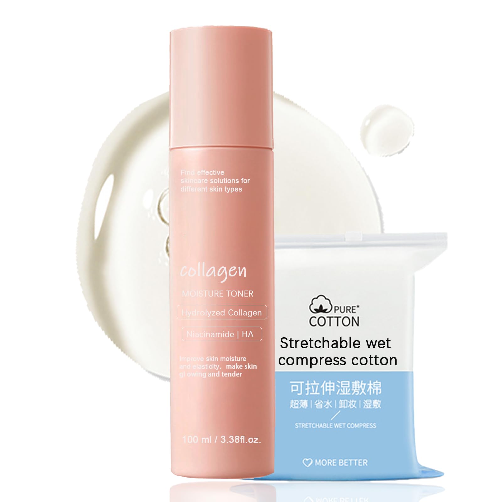 Triple Collagen Toner for Women - Anti Aging Facial Toner with Fast-Absorbing Formula | Korean Skincare for Deep Hydration, Plumping & Improving Skin Texture | Perfect for Daily Routine, Night Care & Travel Skincare
