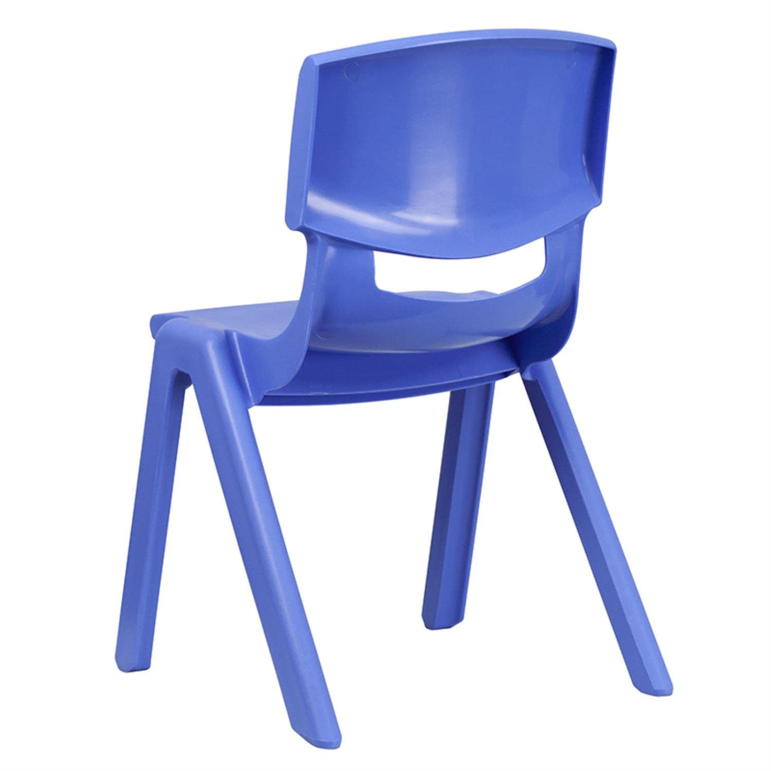 Flash Furniture Whitney 2-Pack Blue Plastic Stackable School Chairs - 15.5
