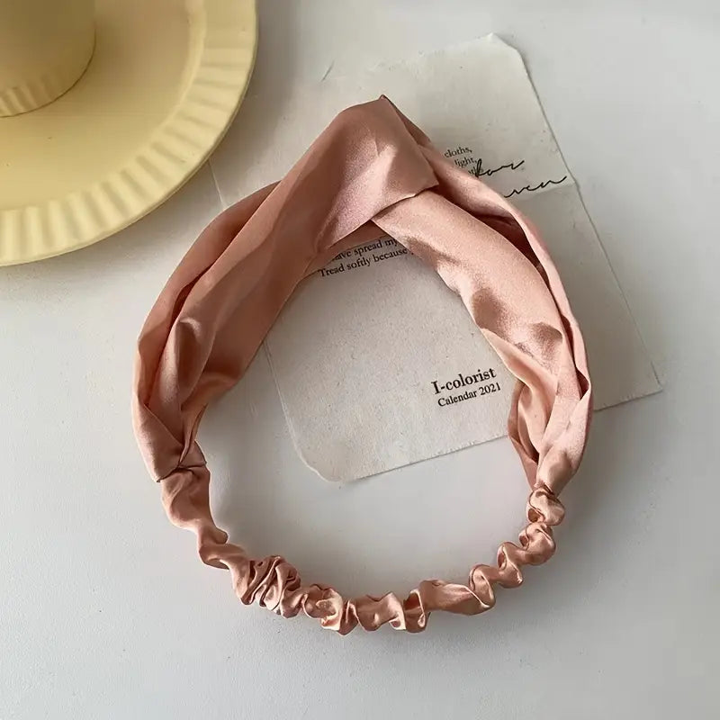 Gildie Satin Stretch Headband for Women - Soft & Comfortable Hair Accessories for Workouts, Yoga, Sleep & Everyday Use