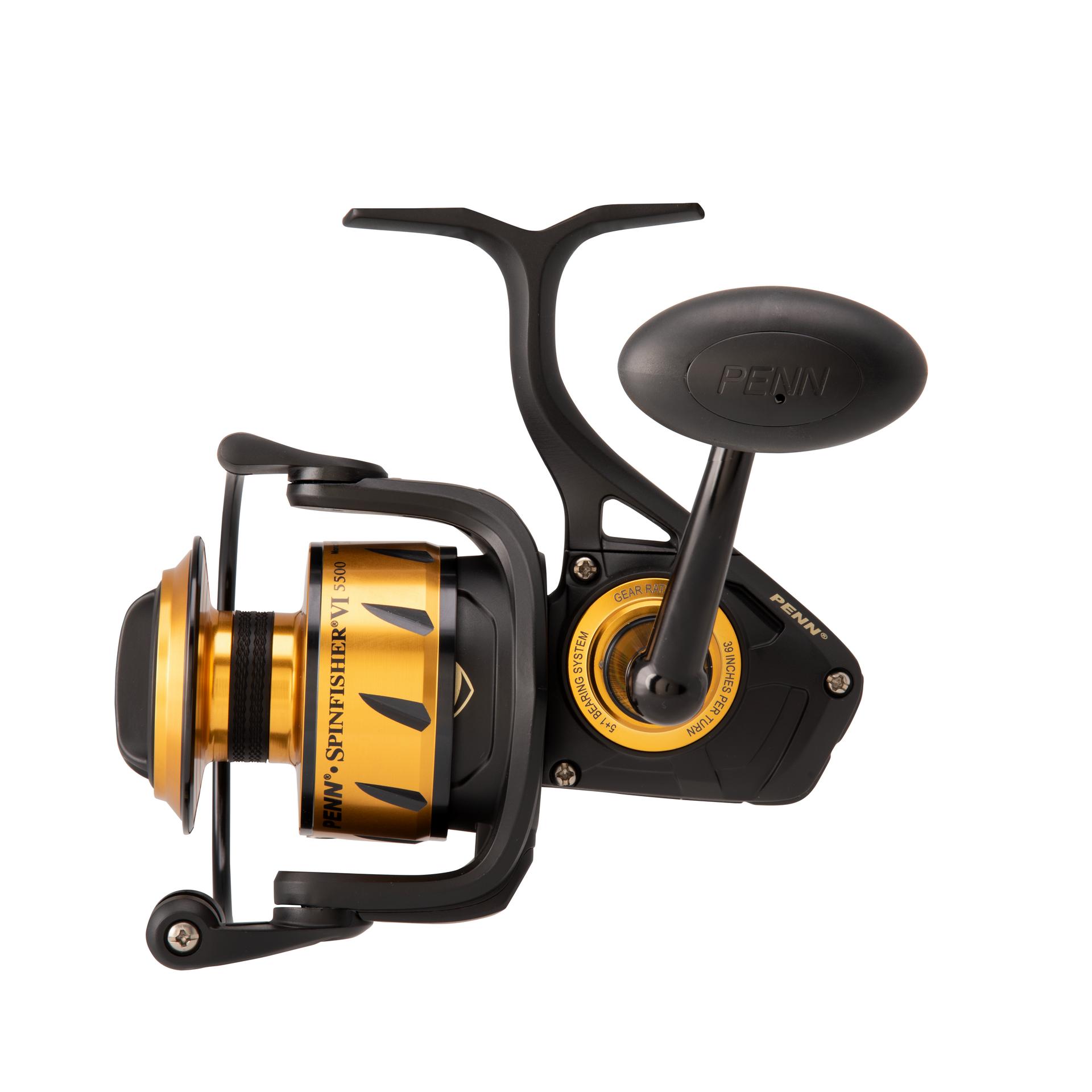 Penn Spinfisher VI Spinning Fishing Reel - Saltwater & Freshwater, 6+1 Shielded Bearings, HT-100 Drag System - Perfect for Surf Fishing, Pier Fishing & Offshore Angling