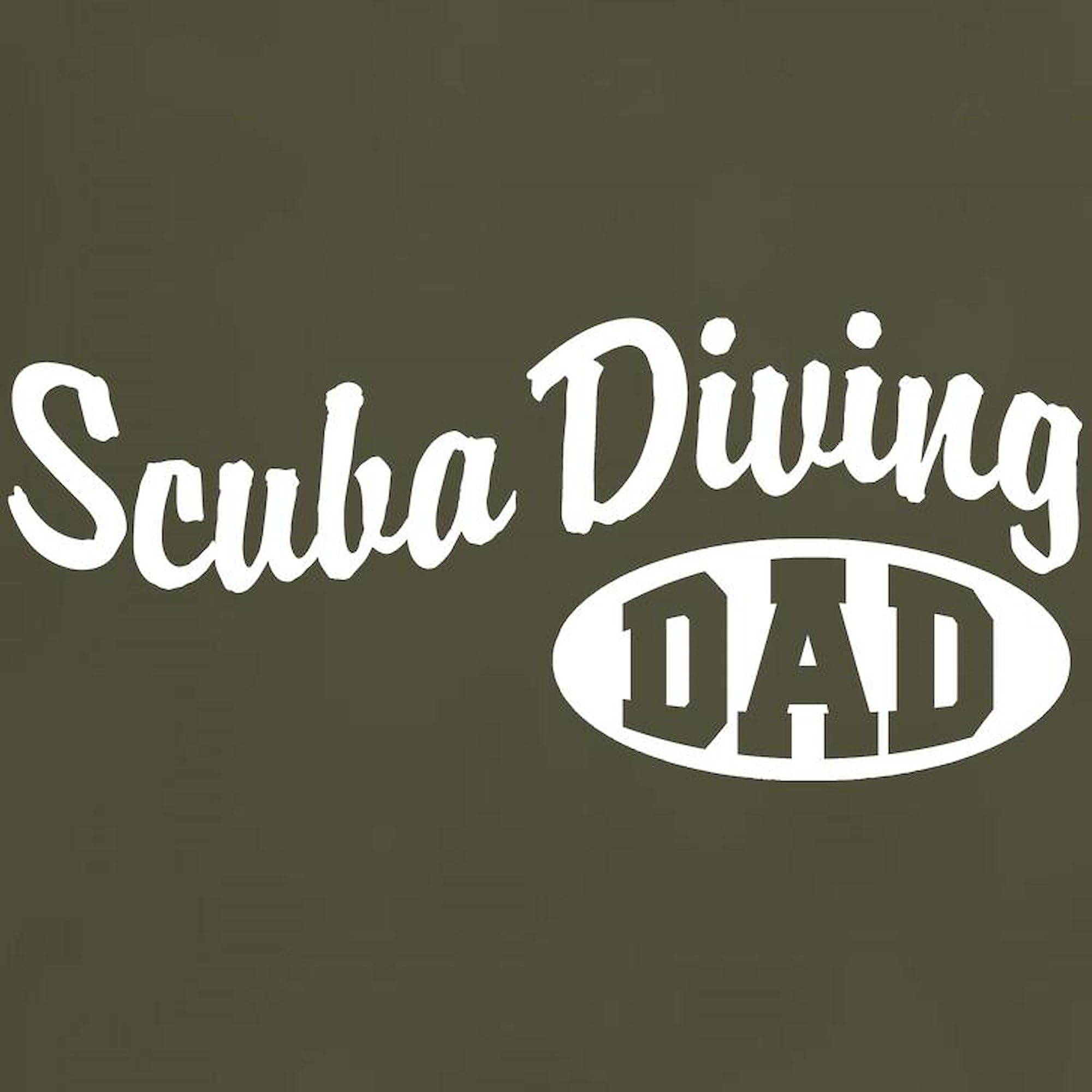 Scuba Diving Dad T-Shirt for Men - 100% Cotton Classic Graphic Dark Tee | Perfect for Father's Day Gifts, Beach Vacations & Diving Enthusiasts