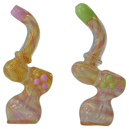 Color Changing Glass Bubbler Pipe - Handmade Smoking Water Pipe with Heat-Activated Hue Shift - Perfect for Herbal Use, Relaxation & Home Decor