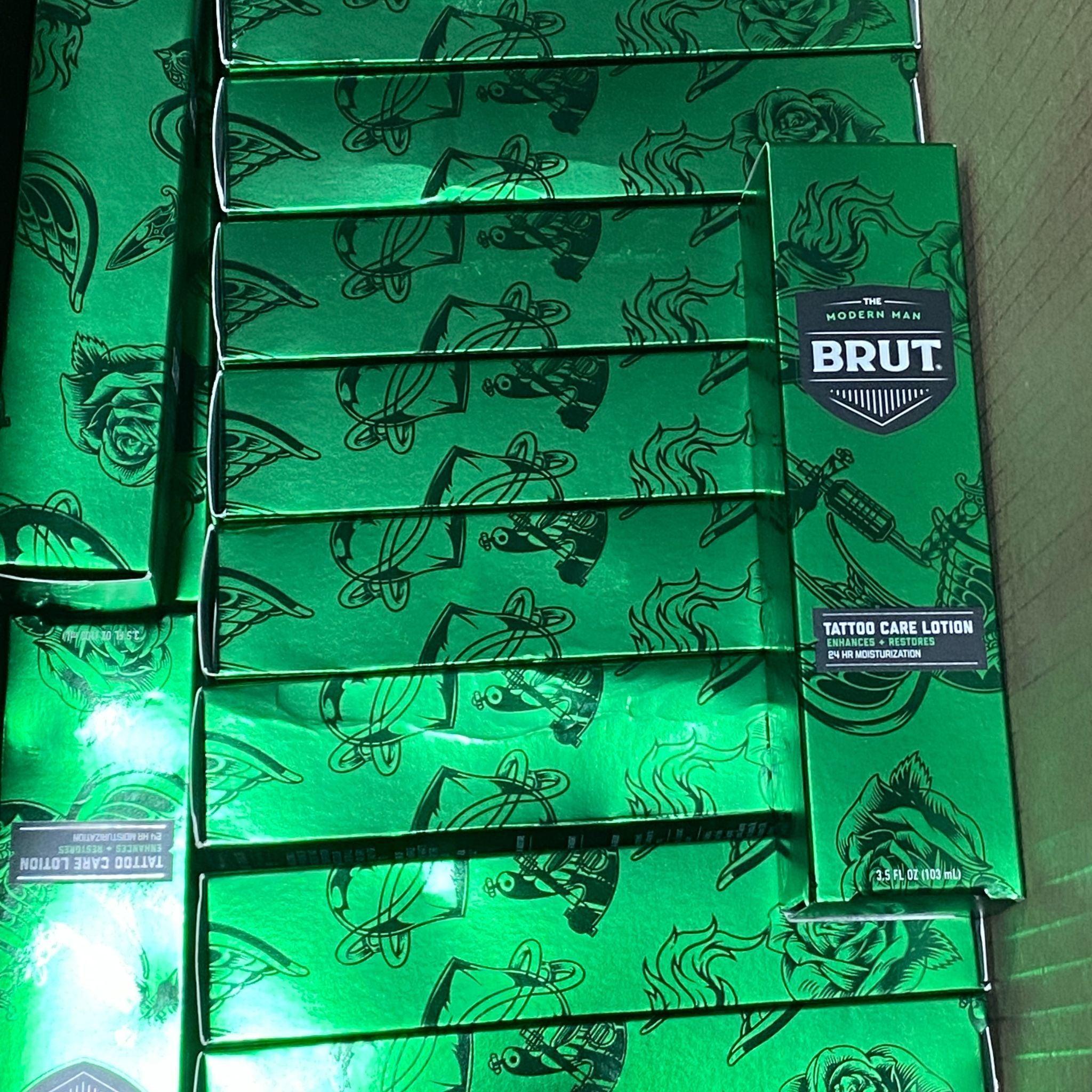 Modern Man Brut Tattoo Care Lotion - 24HR Moisturizing & Skin Restoration - 3.5OZ (50 Pack Bulk) - Perfect for Tattoo Aftercare & Daily Skin Hydration