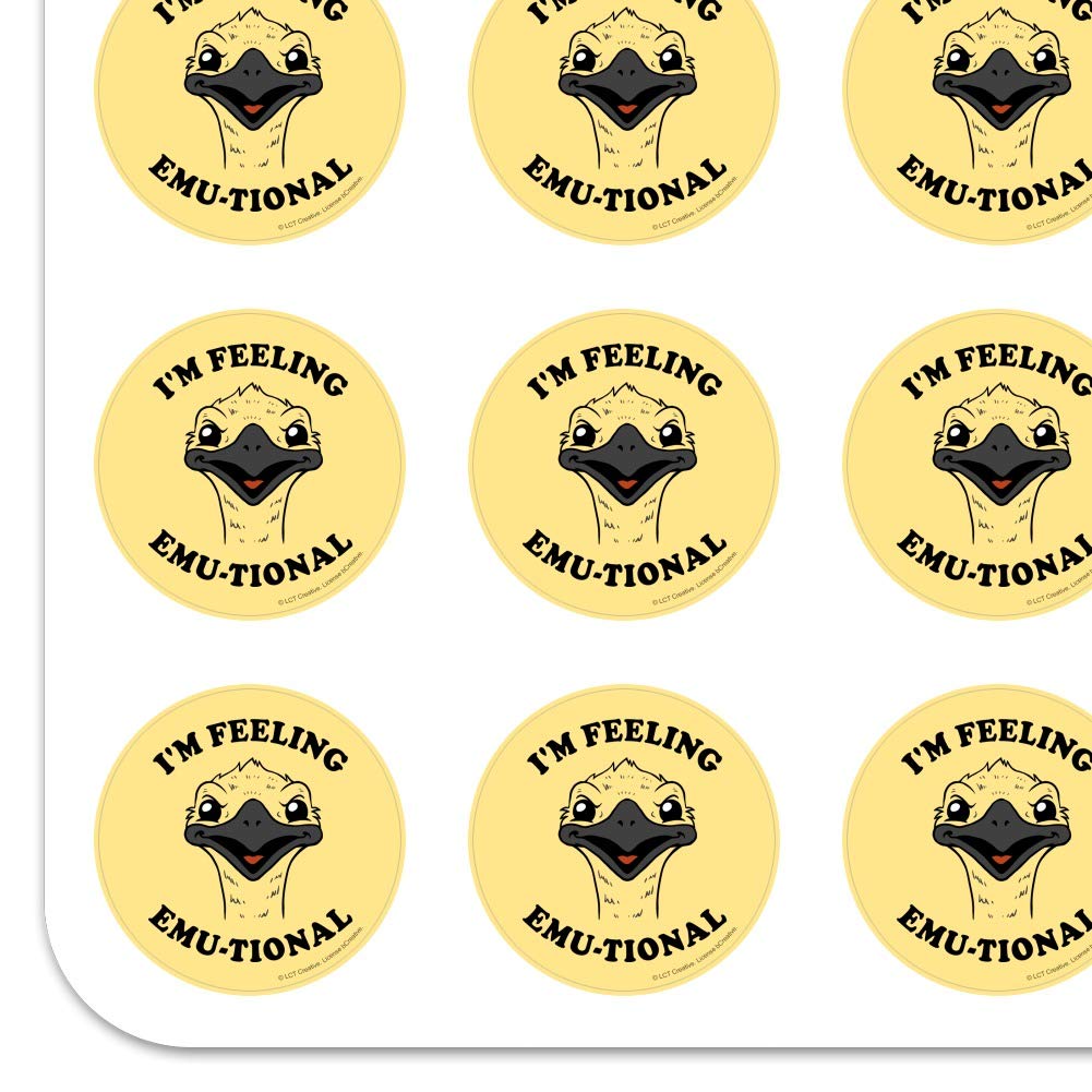 Funny Emotional Emu Stickers for Planners, Calendars & Scrapbooking - Cute Crafting Decals for Journals, Bullet Journals & DIY Projects - Perfect for School, Office & Gift Giving