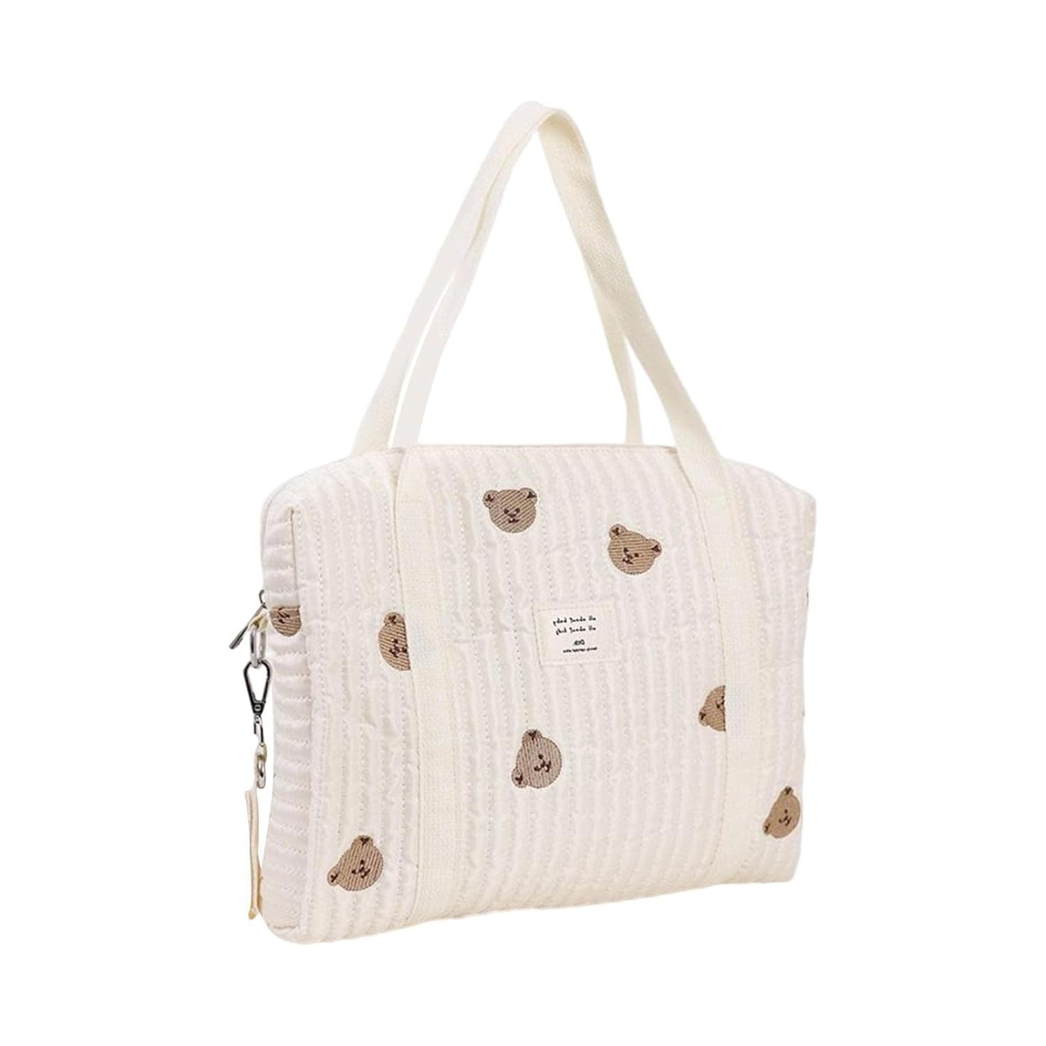 Multifunctional Large Diaper Bag Tote for Moms - Spacious Travel Baby Organizer with Pockets for Bottles, Clothes, Diapers & Toys | Perfect for Nursery, Daycare & Family Outings (Little Bear Design)