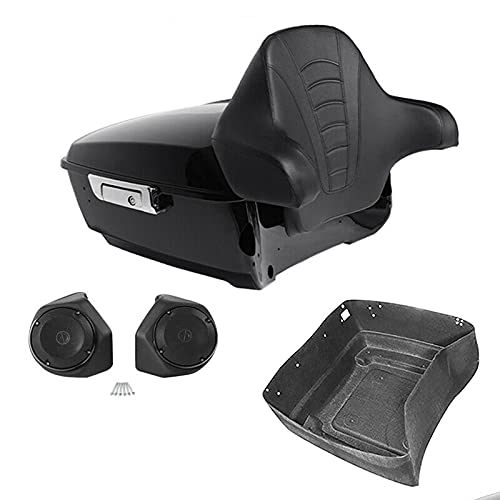 Premium TCMT King Tour Pack Wrap-Around Backrest Speakers for Harley Touring Bikes - Compatible with CVO Road King, Road Glide, Street Glide & Electra Glide (2014-2023 Models) - Perfect for Long Rides, Road Trips & Enhanced Audio Experience