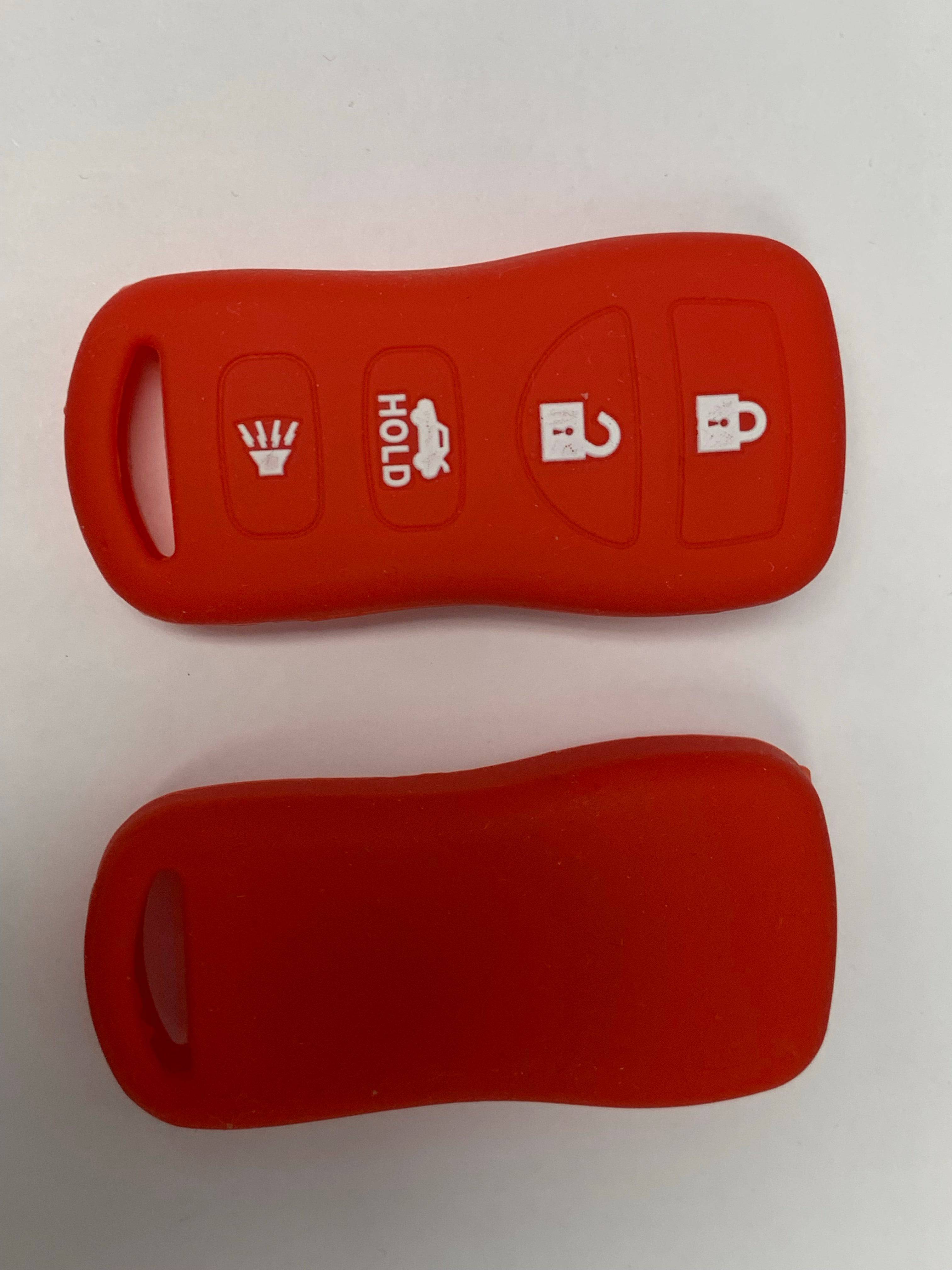 Nissan Infiniti Remote Key Fob Cover - 4 Button Silicone Rubber Protector Case for Car Keys | Durable & Shockproof Key Holder for G35, G37, Q50, Q60 Models | Perfect for Everyday Use & Travel Protection