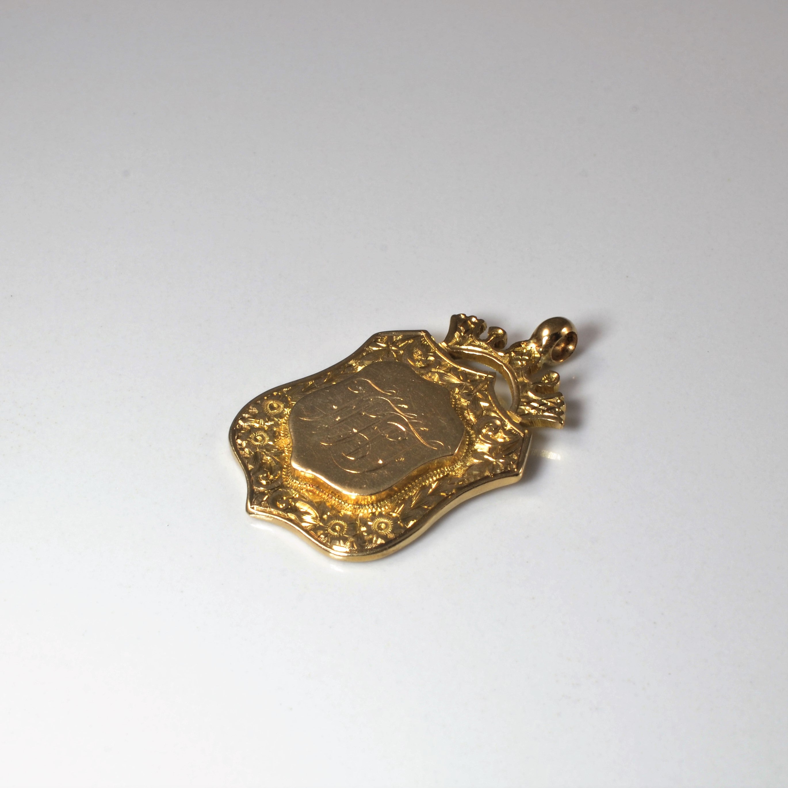 Antique 9K Gold Victorian Era Signet Pendant - 1897 Vintage Jewelry for Women, Men | Perfect for Weddings, Gifts & Historical Reenactments