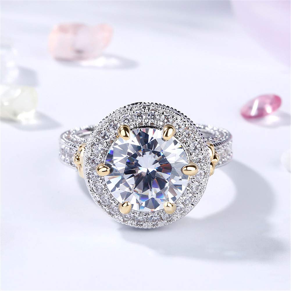 Jeulia 6.5 Carat Skull Ring for Women - Sterling Silver Two Tone Halo Engagement Ring with Ruby & Diamond, Anniversary Promise Ring for Her, Jewelry Gift Box Included - Perfect for Gothic Fashion, Wedding Proposal & Romantic Gifts