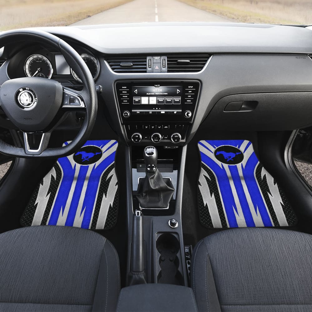Premium Blue Mustang Car Floor Mats 213003 - All-Weather Protection, Custom Fit for Mustang Models - Perfect for Daily Commute, Road Trips & Car Shows