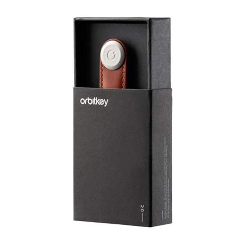 Orbitkey Leather 2.0 Key Organizer - Premium Minimalist Key Holder for Keys, Cards & Cash - Charcoal Grey - Perfect for Home, Office & Travel Accessories
