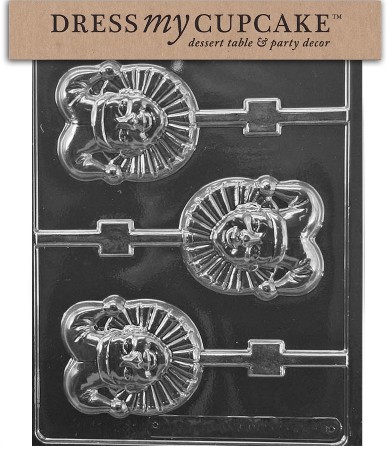Premium Chocolate Candy Mold for Cupcake Decorations - Mardi Gras Jester Clown Lollipop Maker | Perfect for Birthday Parties, Halloween Treats & Holiday Baking