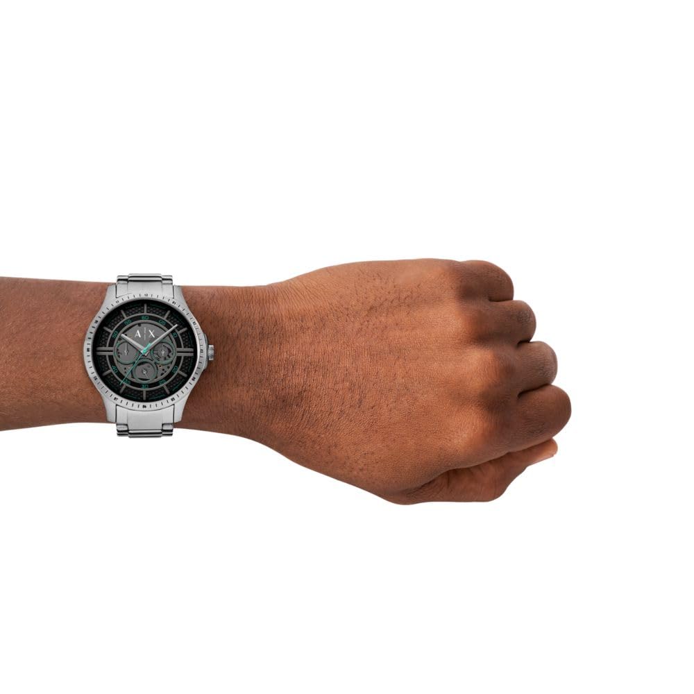 A|X Armani Exchange Men's Chronograph Watch - Leather, Stainless Steel or Silicone Band Options | Stylish Accessory for Business, Casual & Formal Occasions
