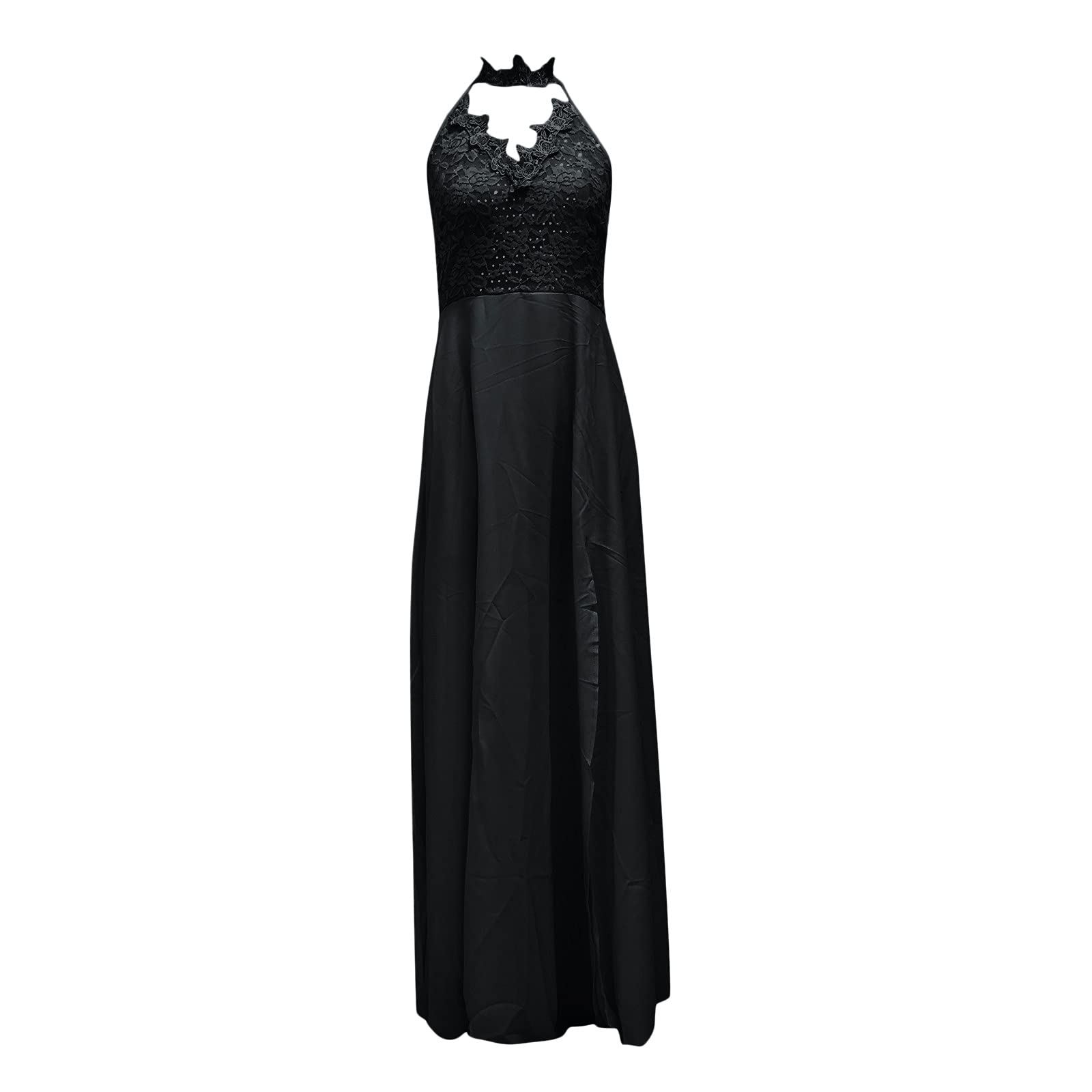 Elegant Chiffon Evening Dress for Women with Lace Split Skirt - Feminine & Stylish Vestidos for Parties, Weddings & Special Occasions